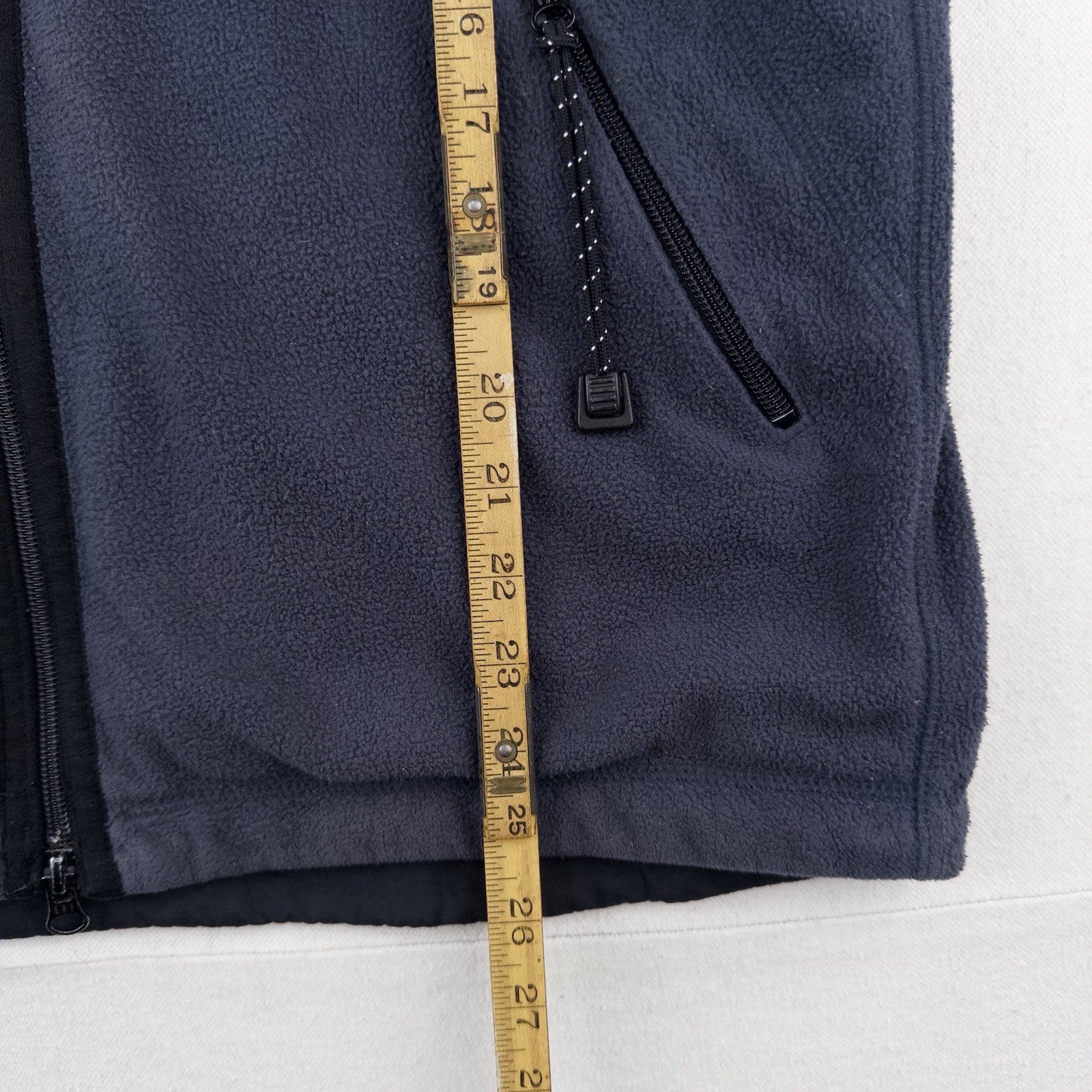 90’s Vtg Gap Fleece Hooded Vest Mens M Blue Full Zip
