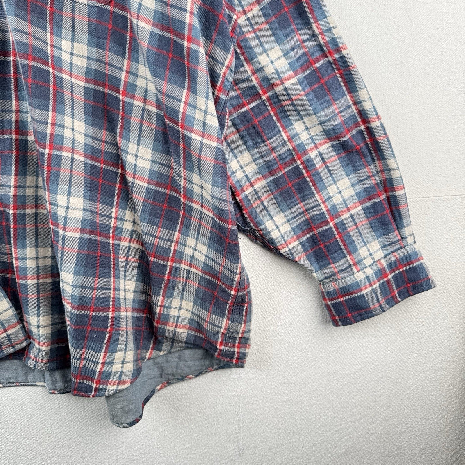 Polo Ralph Lauren Shadow Plaid Flannel Chambray Lined Button Up Classic Fit 4XB