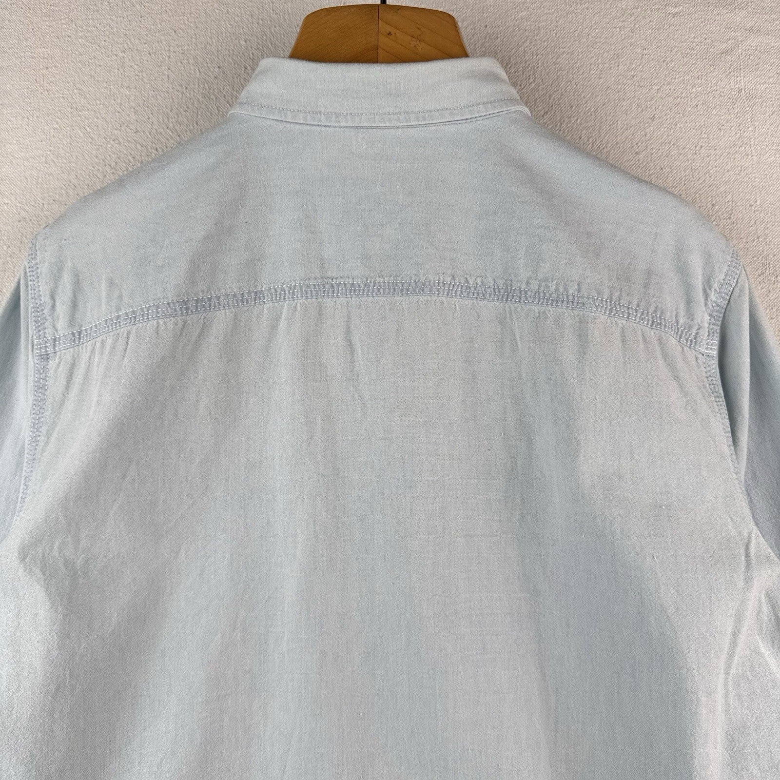 Lauren Ralph Lauren Women's XL Blue Chambray Button Down Shirt 100% Cotton