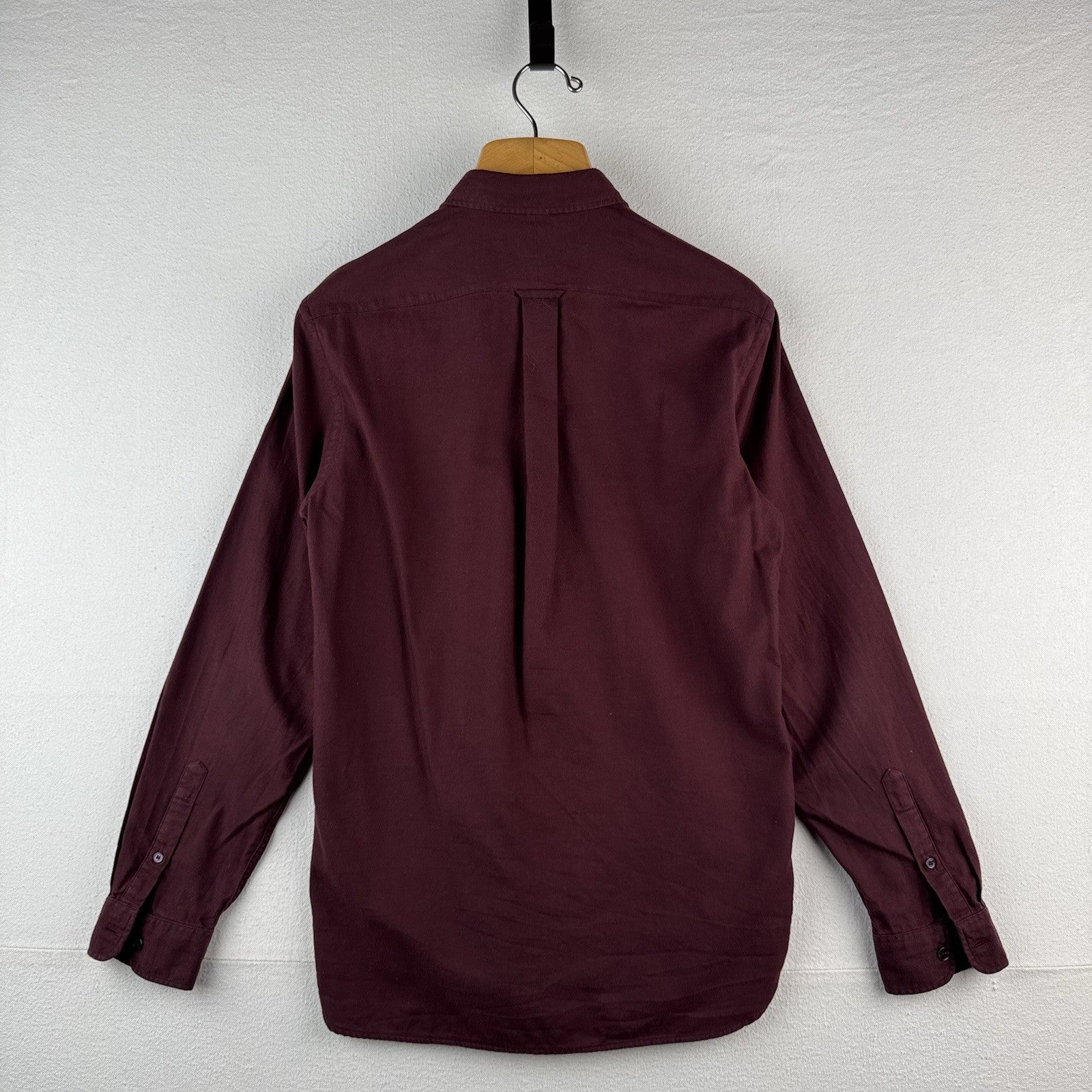 Burberry London Shirt Mens Small Wine Red Button Down Long Sleeve