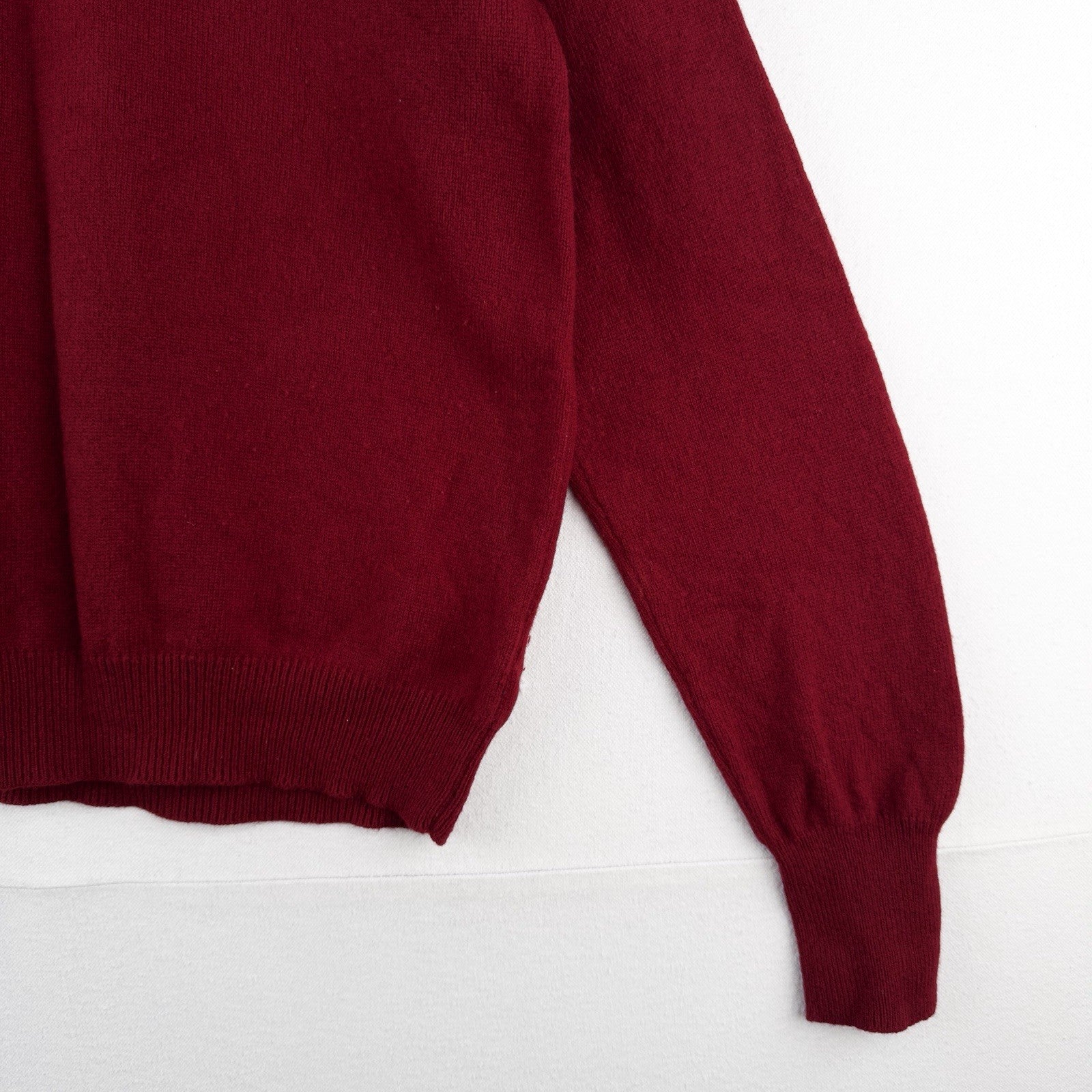 90’s Vtg Polo Ralph Lauren Lambswool Collared Sweater Wine Red Men’s L
