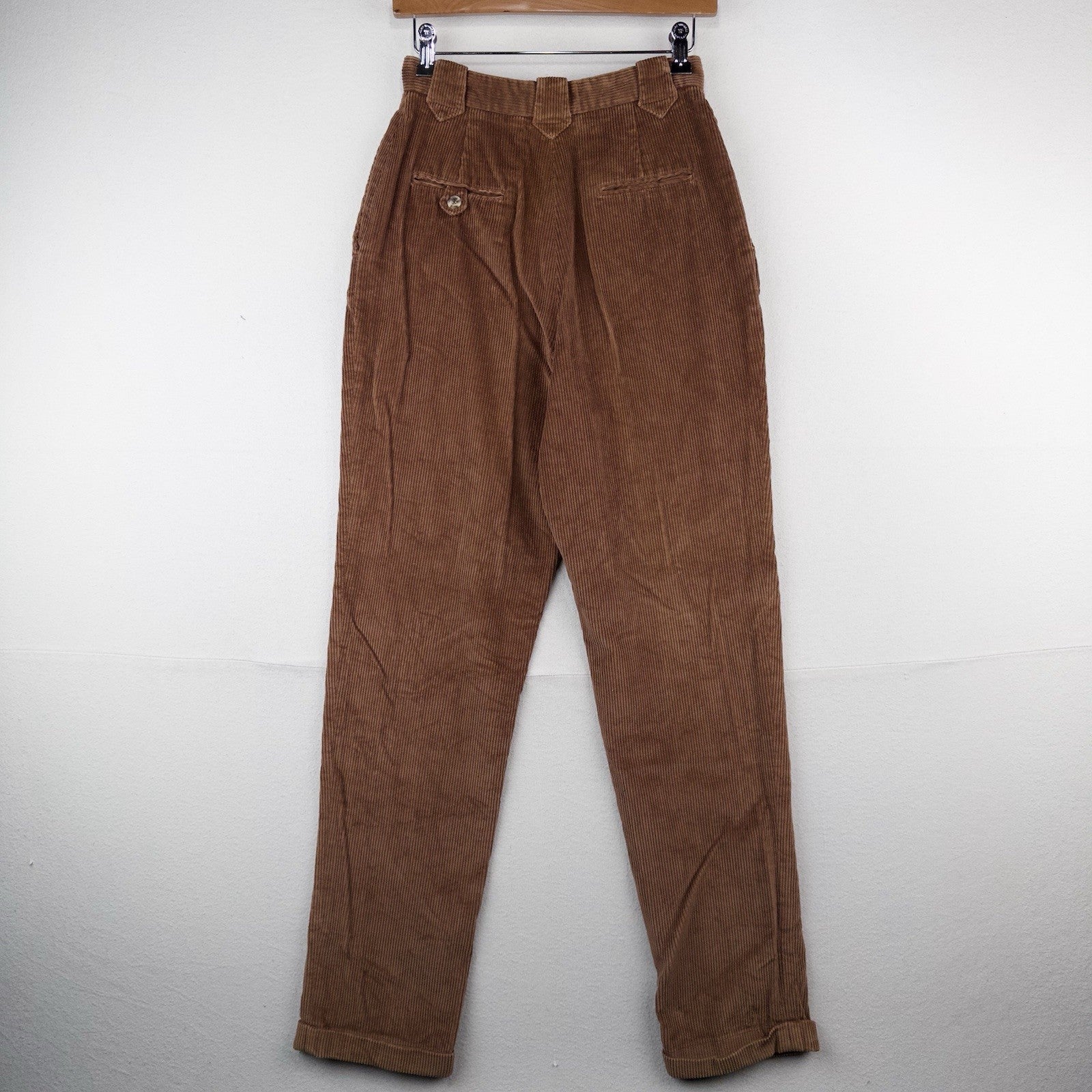 70’s Vtg Ralph Lauren Blue Label Western Brown Corduroy Pants Women's 8 Talon