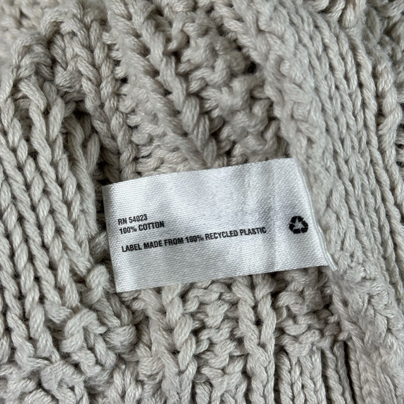 Gap Kids 8Y Cream Cotton LS Cable Knit Pullover Sweater