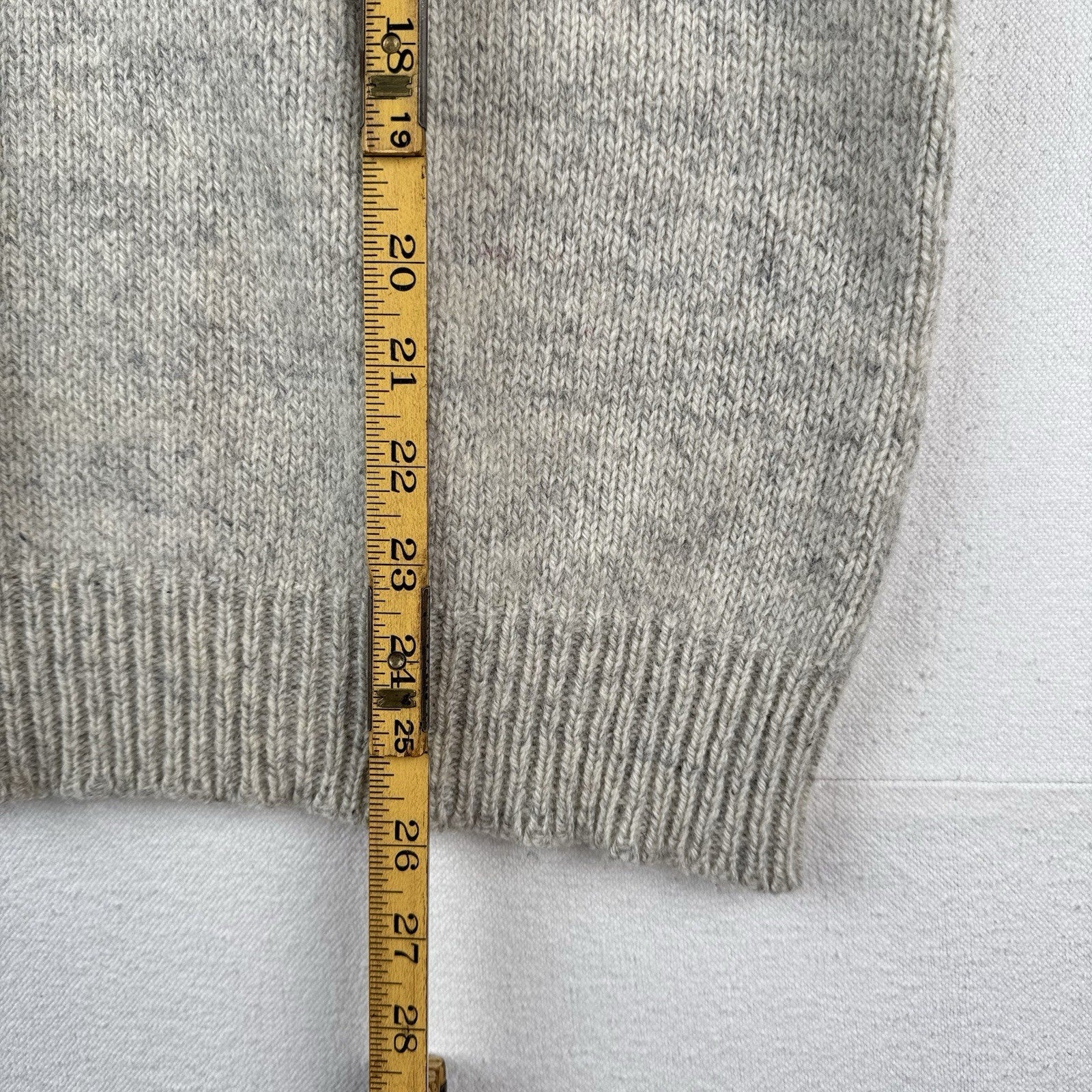 Vintage Continental Fair Isle Wool Blend Sweater Large Grey Blue Snow Made USA