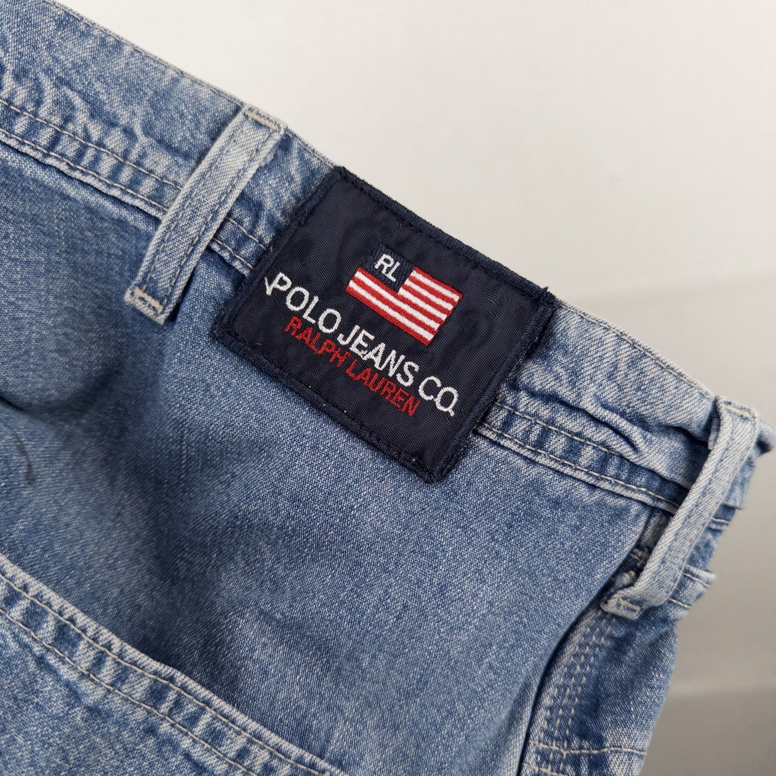 90’s Vtg Ralph Lauren Polo Jeans Co Distressed Baggy Pants Mens 38x34