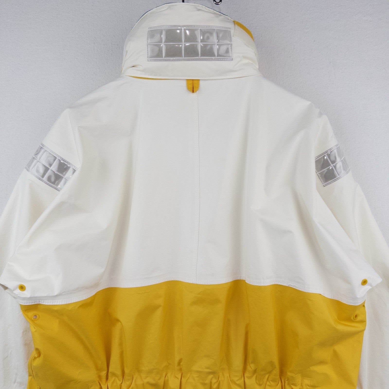 80’s Vtg High Seas Foul Weather Sailing Jacket Hooded Yellow White Men’s M