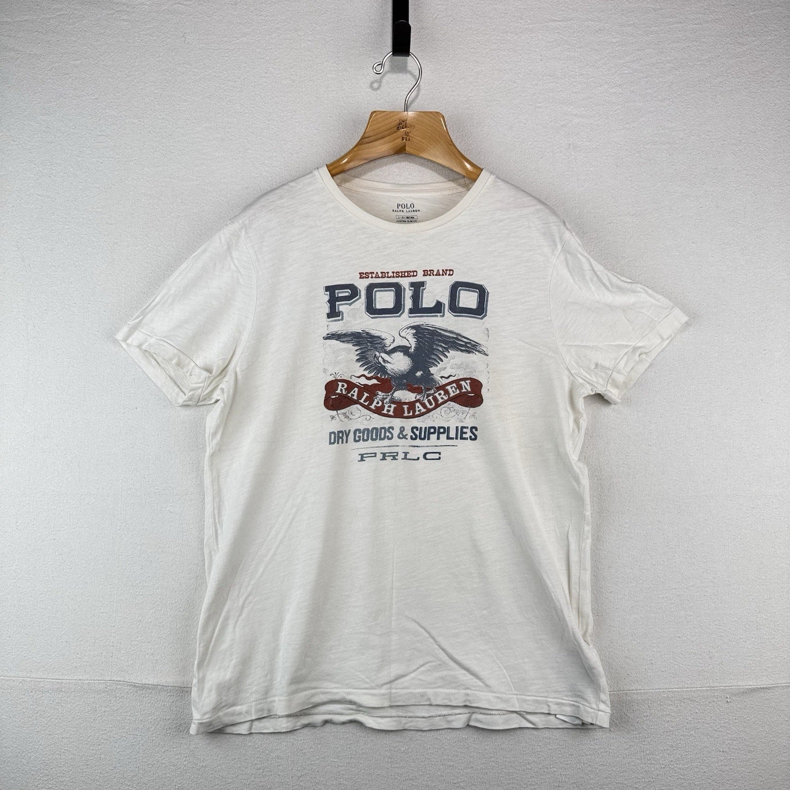 Polo Ralph Lauren Men’s Large T-shirt Polo Dry Goods And Supplies PRLC Slim Fit