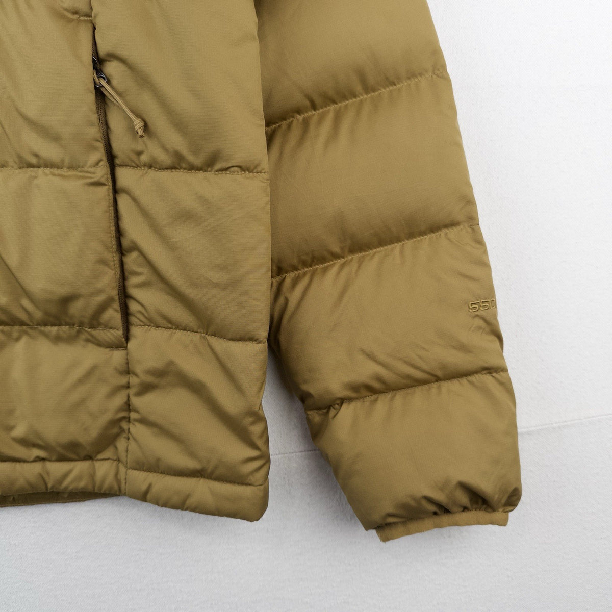 The North Face 550 Fill Goose Down Puffer Jacket Coat Men’s M Alpz Khaki Gold