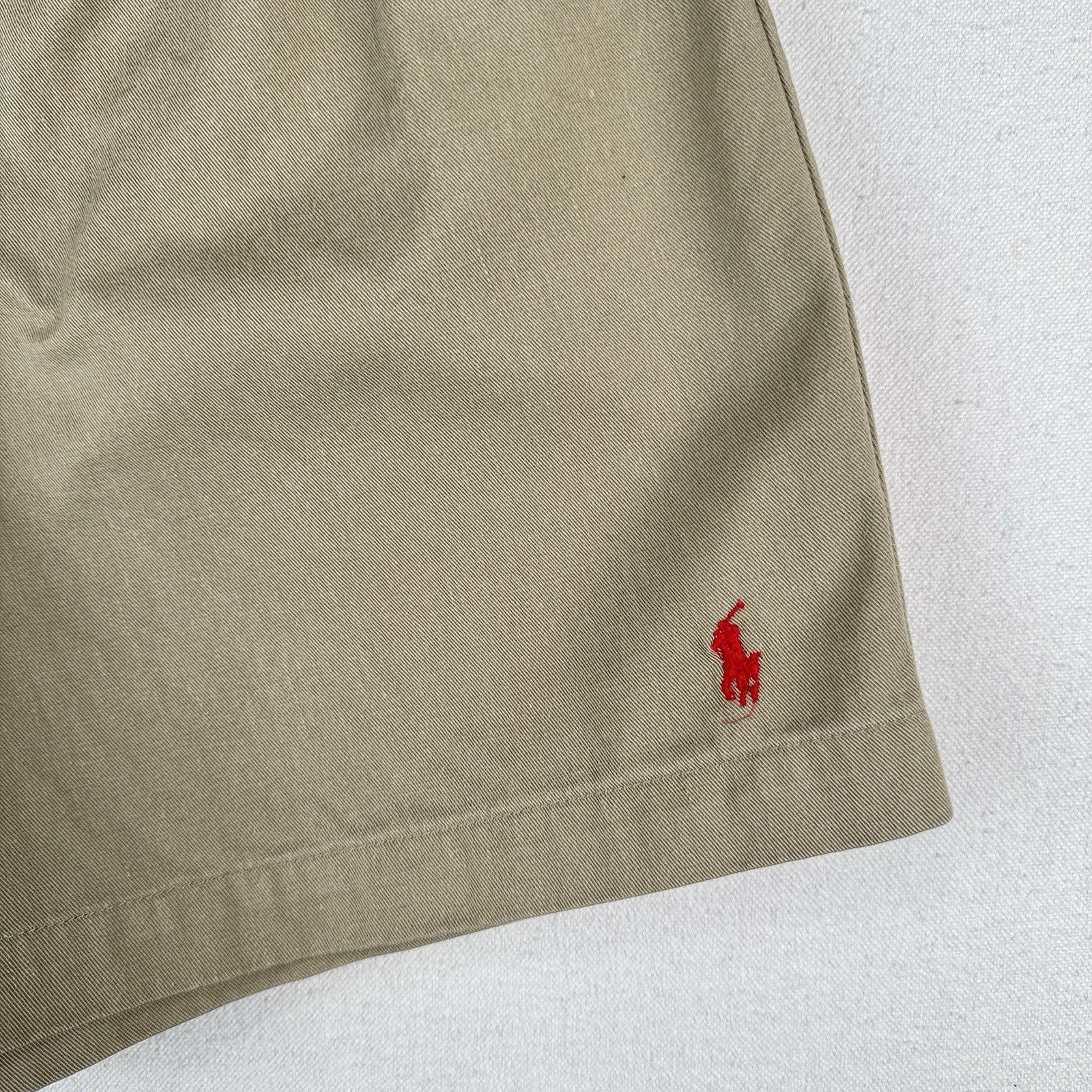 80’s Vtg Ralph Lauren Khaki 7” Shorts Women’s 10 Pleated High Waist USA Union