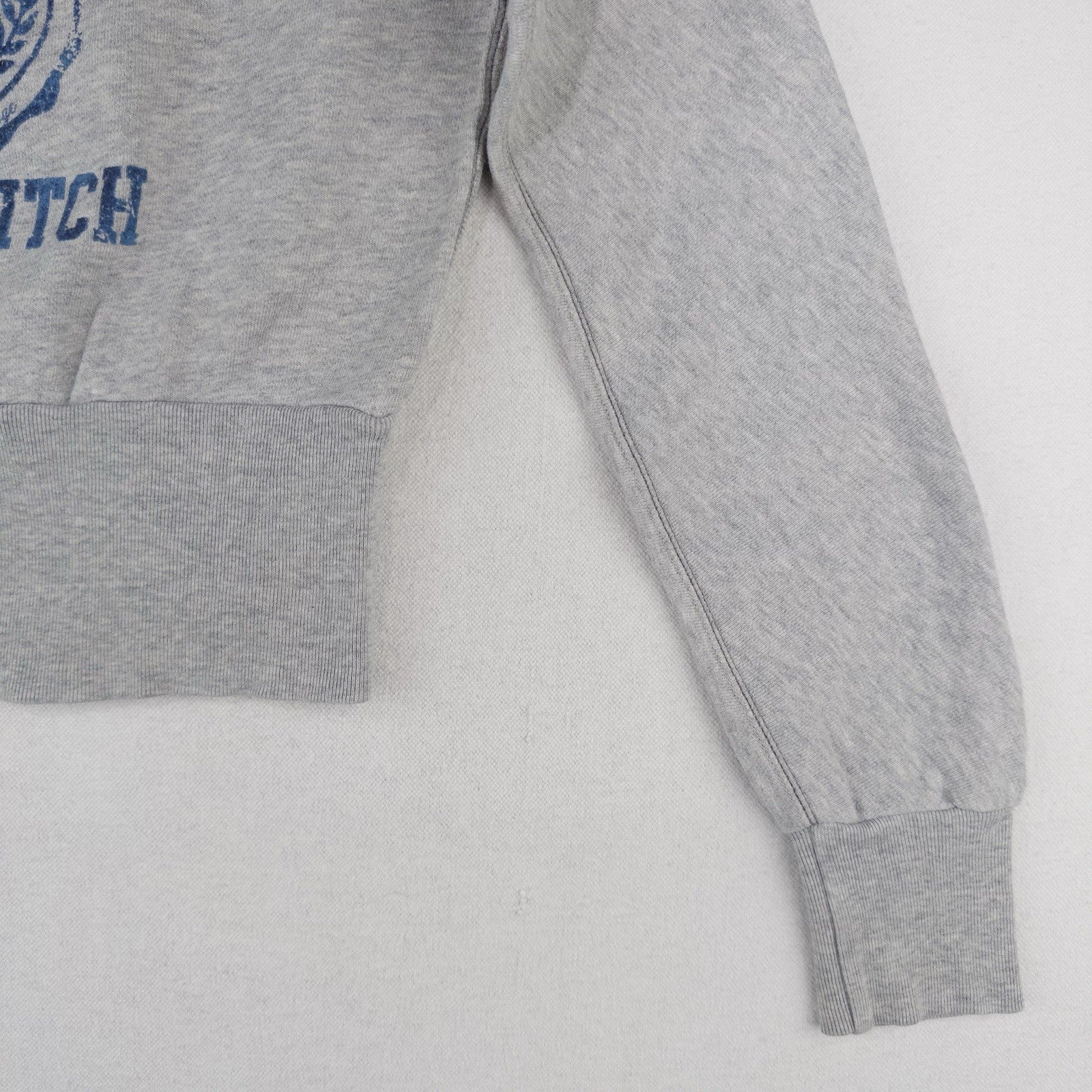 90’s Vtg Abercrombie & Fitch Women’s S Gray Off Shoulder Sweatshirt Flock Print