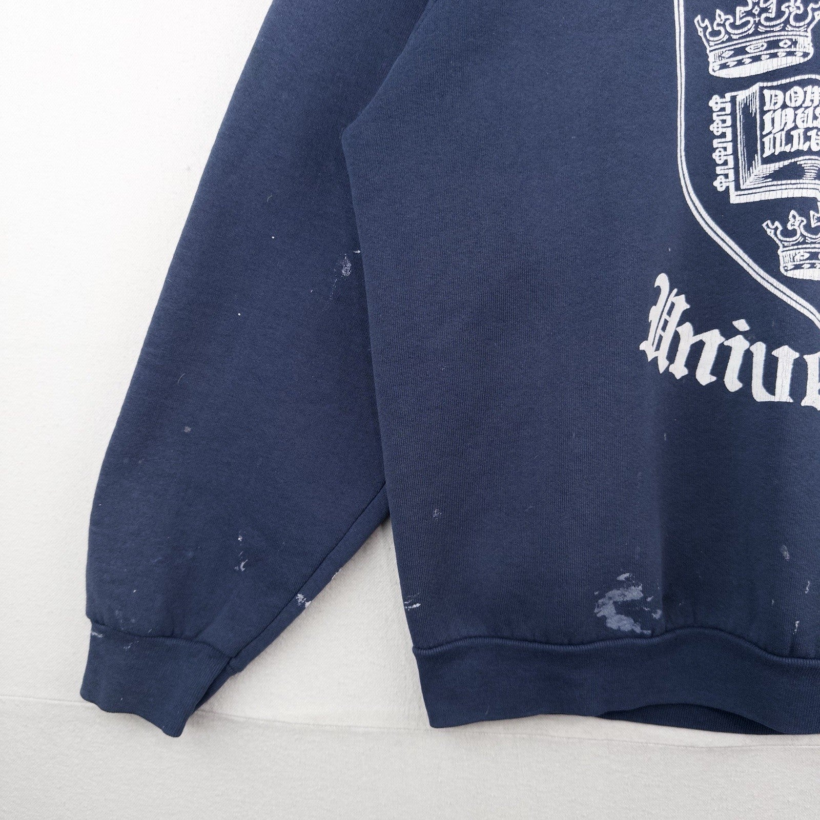 80’s Vtg Oxford University Raglan Crewneck Sweatshirt Men’s Large Blue Made USA
