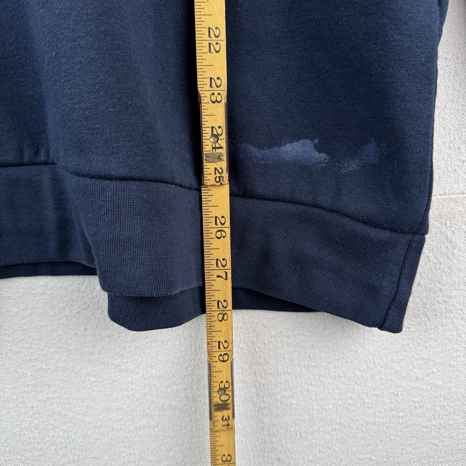 Sergio Tacchini Daniel Navy/White Men's Crew Sweatshirt Vertical Spell-out *Read