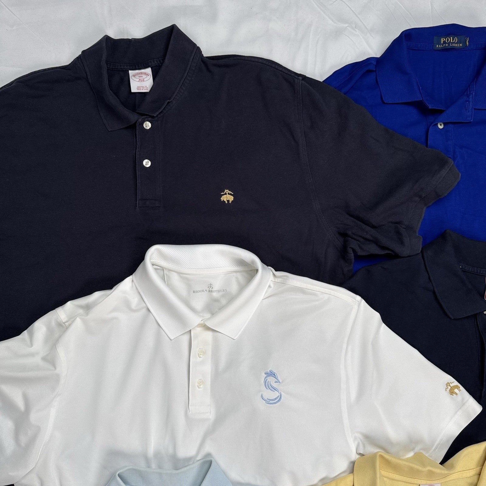Lot of 11 Brooks Brothers, Ralph Lauren, Abercrombie Polo Shirts S,M,L,XL,2XL