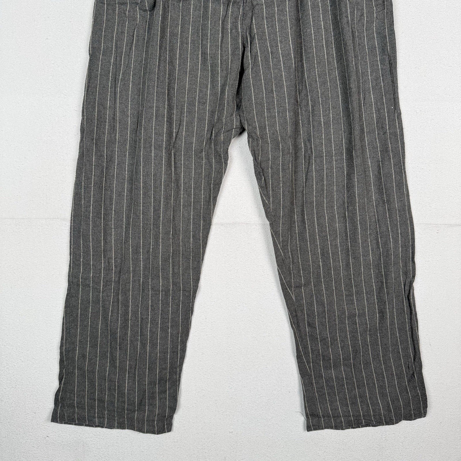 Polo Ralph Lauren Men Pajama Pants 100% Brushed Cotton Grey Pinstripe XL (40-42)