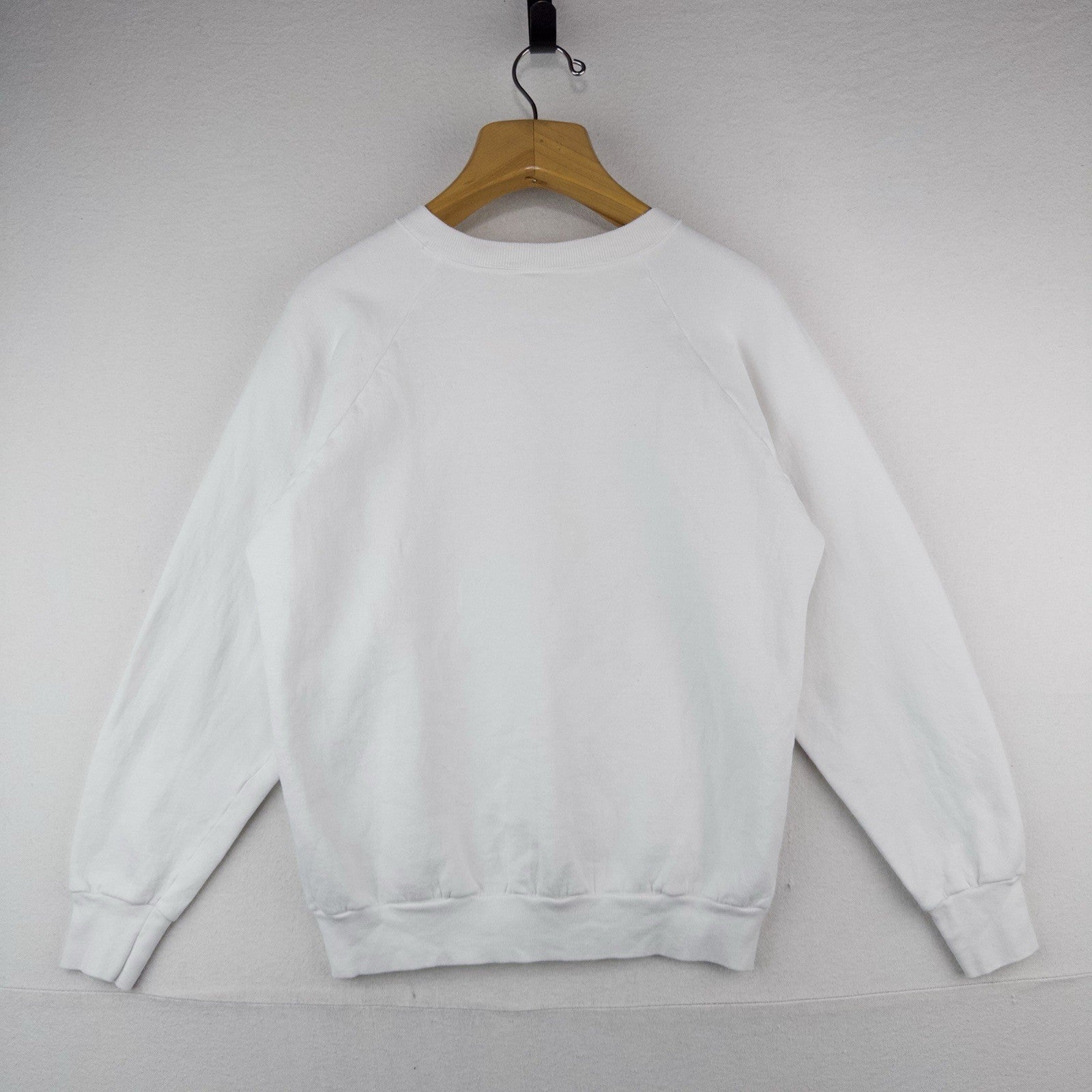 80’s Vtg I Love NY Raglan Crewneck Sweatshirt Men’s Large White *Distressed