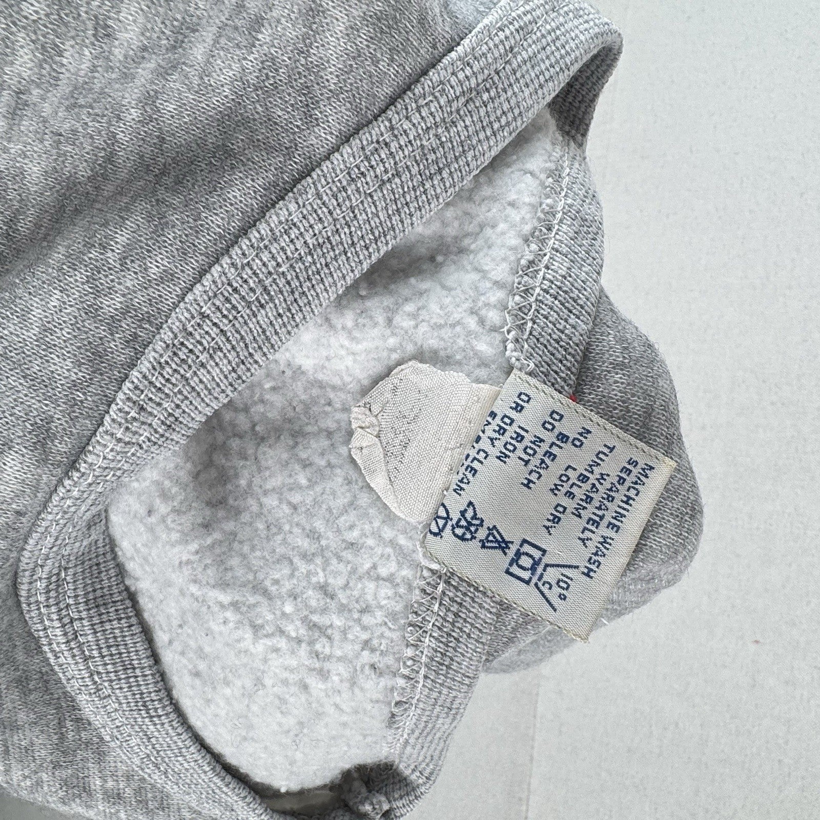 70's Vintage Bassett Walker Large Crewneck Sweatshirt Vest Gray Blue Stripes