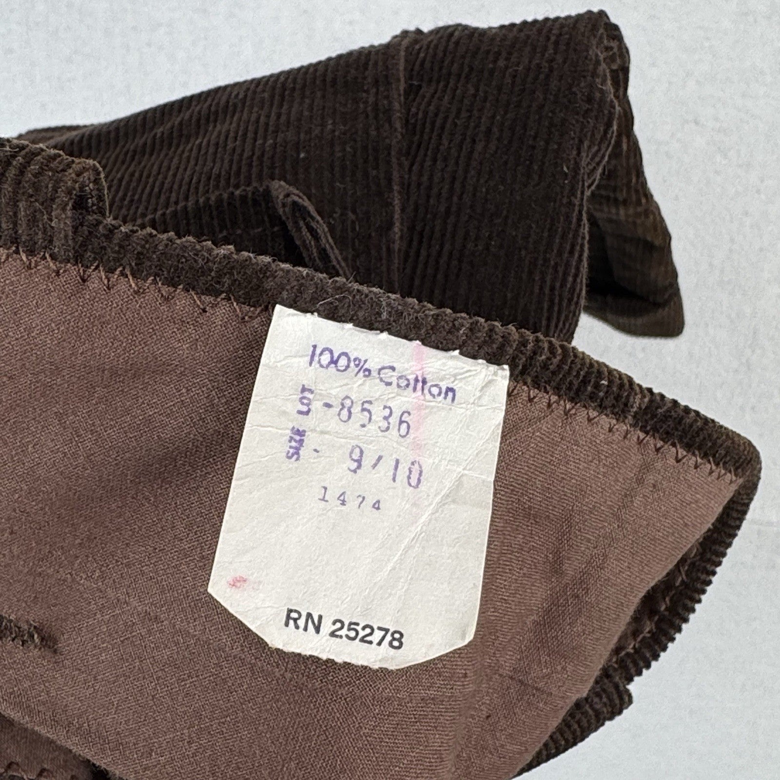 70's Vtg Sears Women’s 9-10 Brown Corduroy Safari Shorts 28x4 Deadstock *Read
