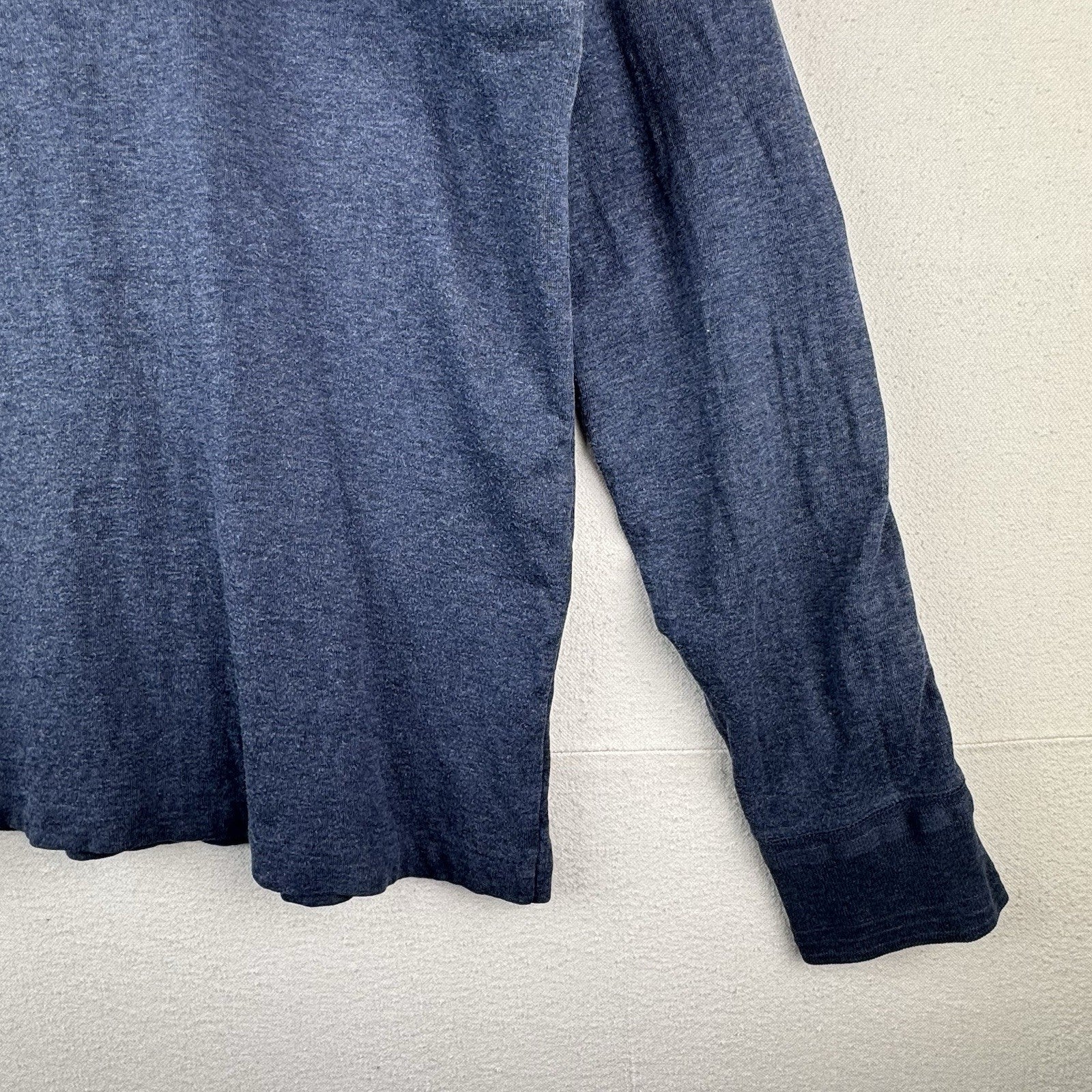 Vtg Polo Ralph Lauren Shirt Mens XL Blue Long Sleeve Henley 100% Cotton *Read