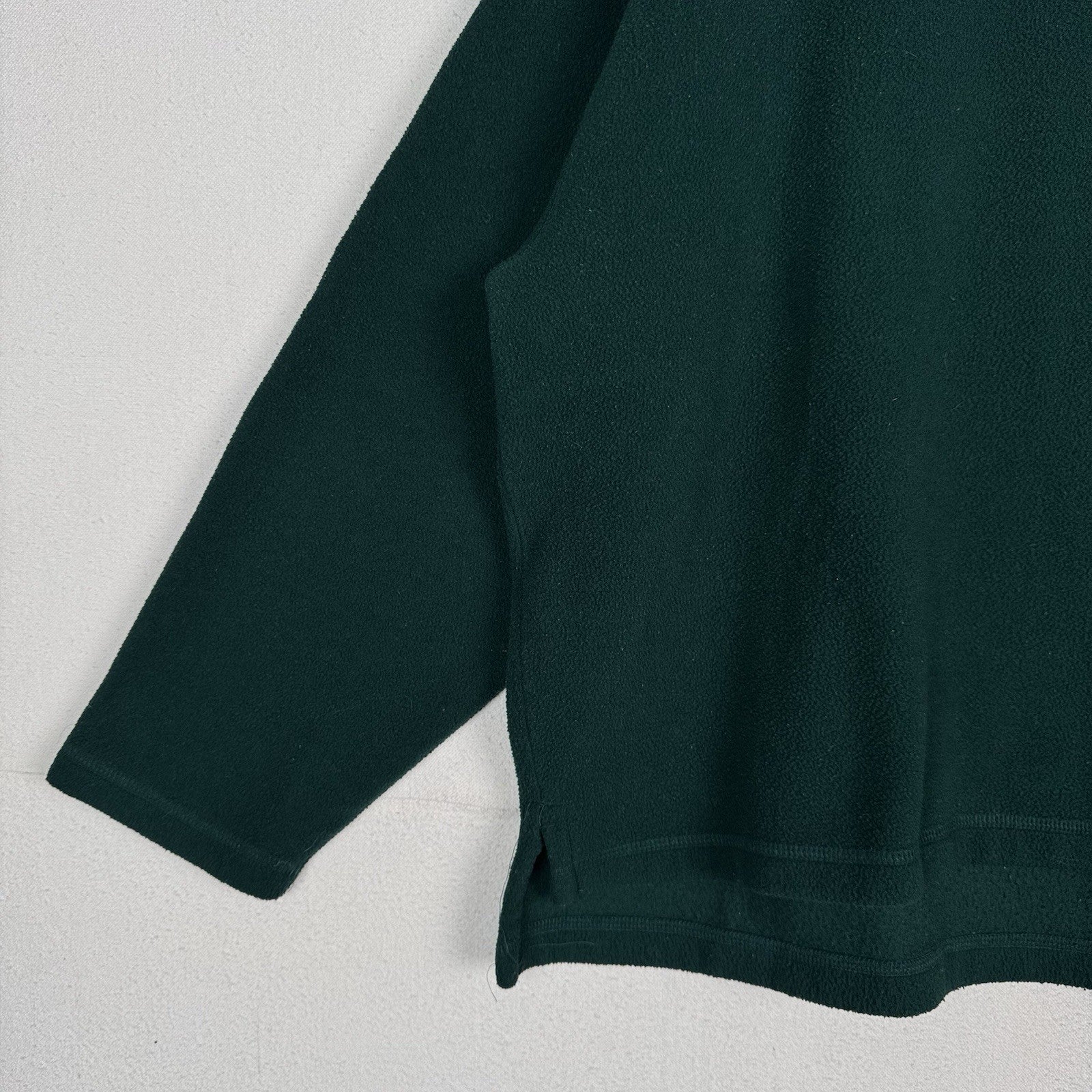 Vintage J Crew Oarsman Green Pullover Fleece Thermal Lined Mockneck Mens XL USA