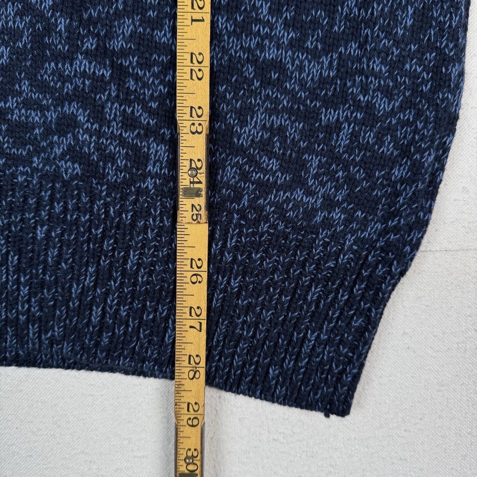 NWT J.Riley Scott Wool-blend Sweater Men’s Blue Marled Elbow Patches Size Large