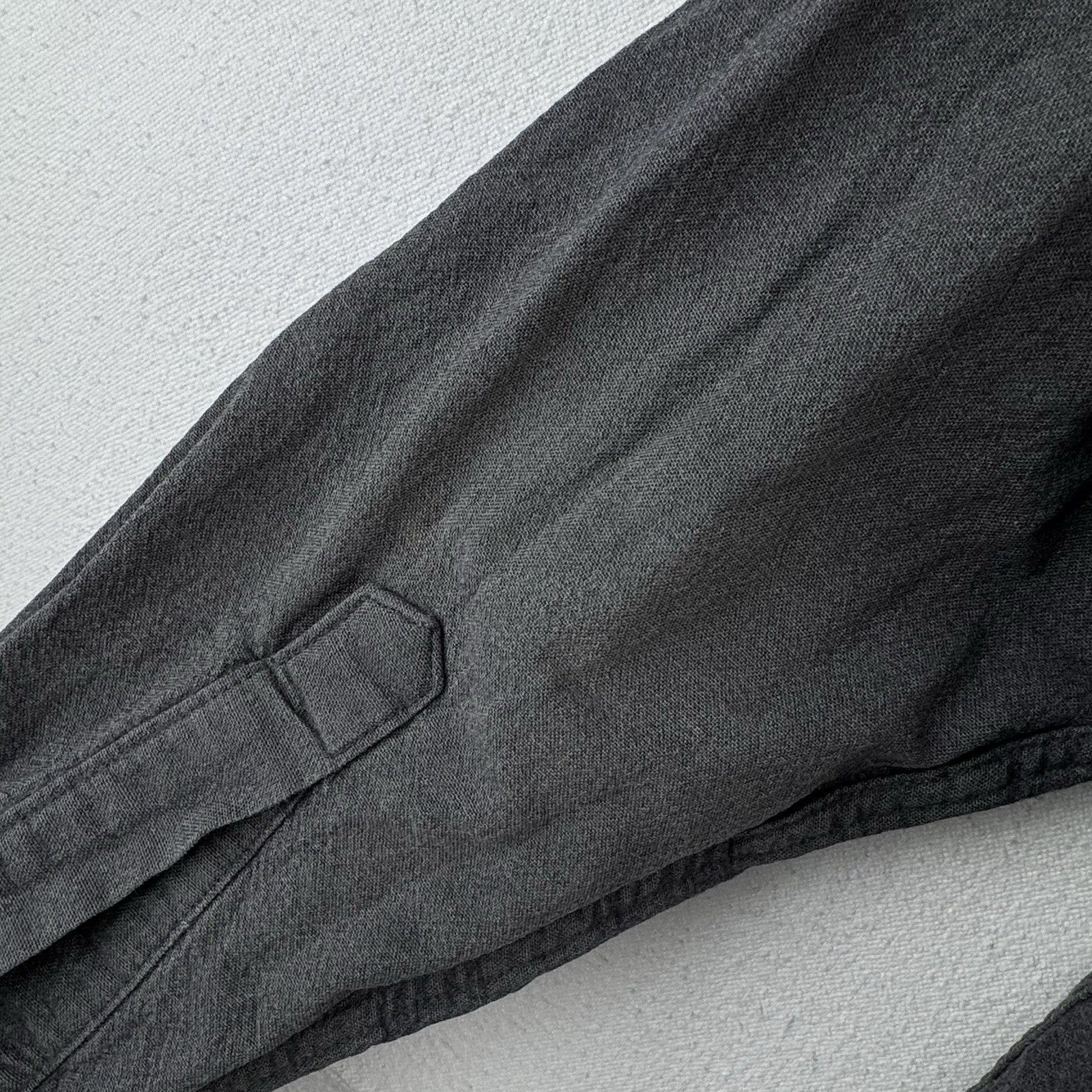 Vintage LL Bean Mens Medium Tall Chamois Flannel Shirt Gray 100% Cotton