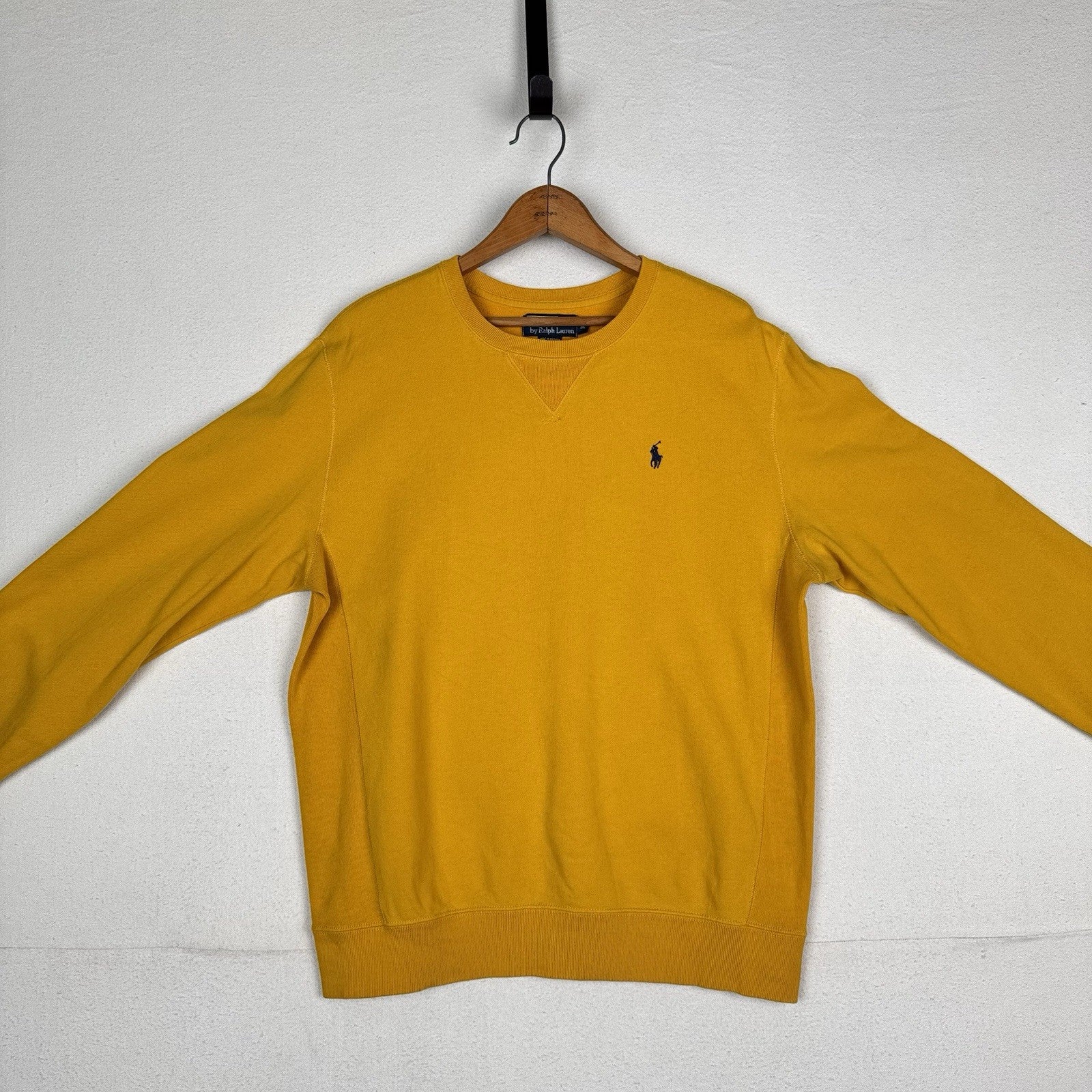Vintage 90’s Polo Ralph Lauren Pony Sweatshirt Crewneck Size M Yellow *Read