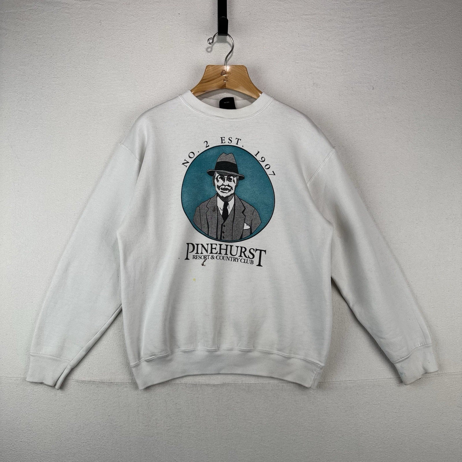 80’s Vtg Pinehurst Resort & CC Men’s L Sweatshirt Donald Ross No. 2 USA *Read