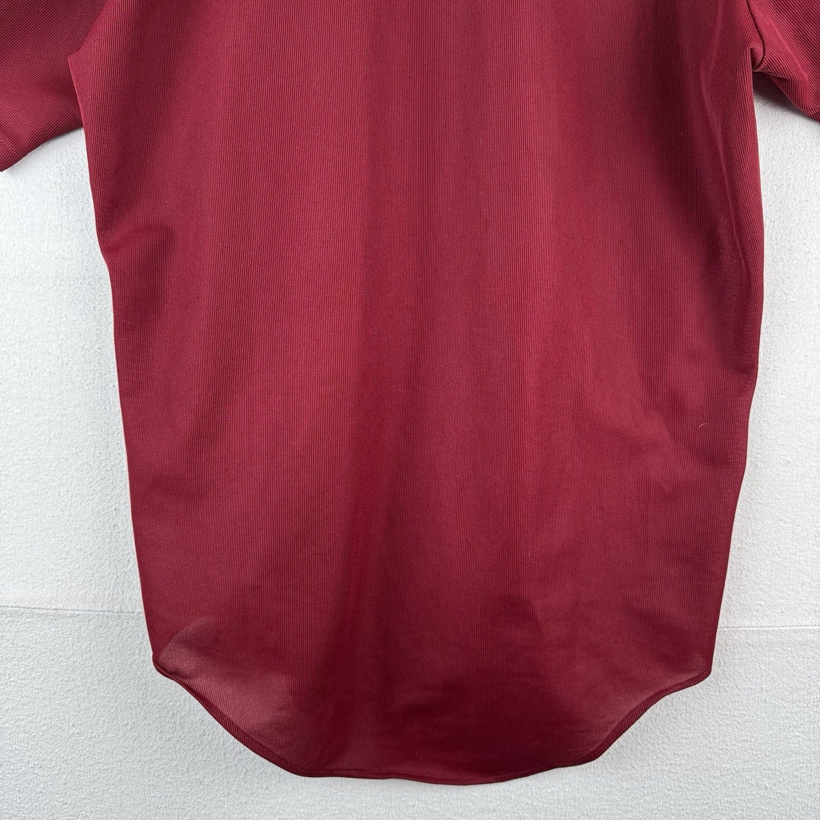 60’s Vtg Golden Vee Men’s Large Polyester Short Sleeve Maroon Red Button Up USA