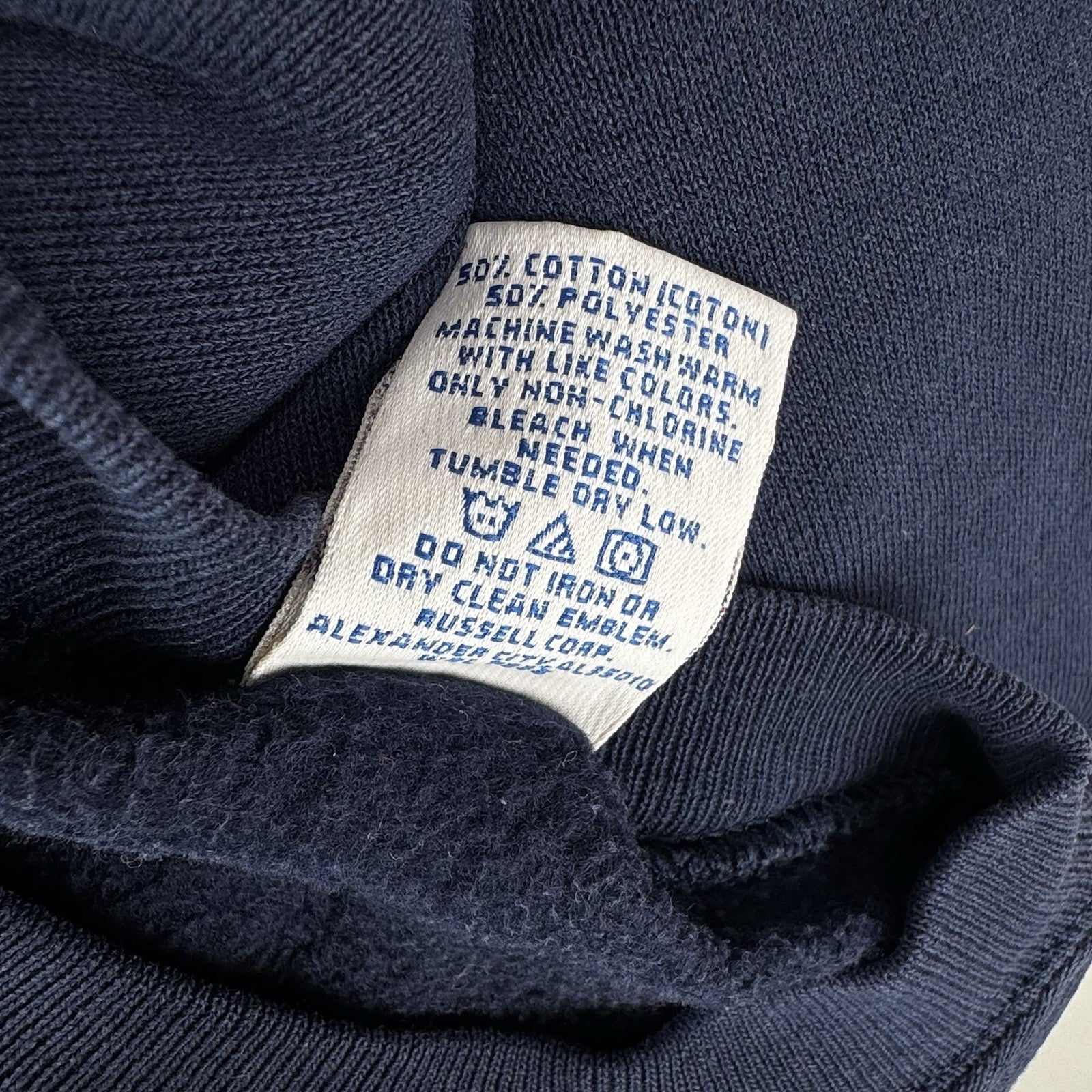 90’s Vtg Russell Youth Small (16x21) Crewneck Sweatshirt Blue Blank