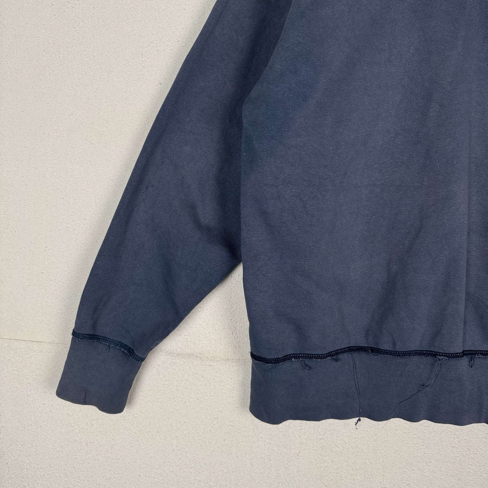 Vtg Ralph Lauren Polo Jeans Co Hoodie Sweatshirt Men's M Navy Crest *Sun Faded