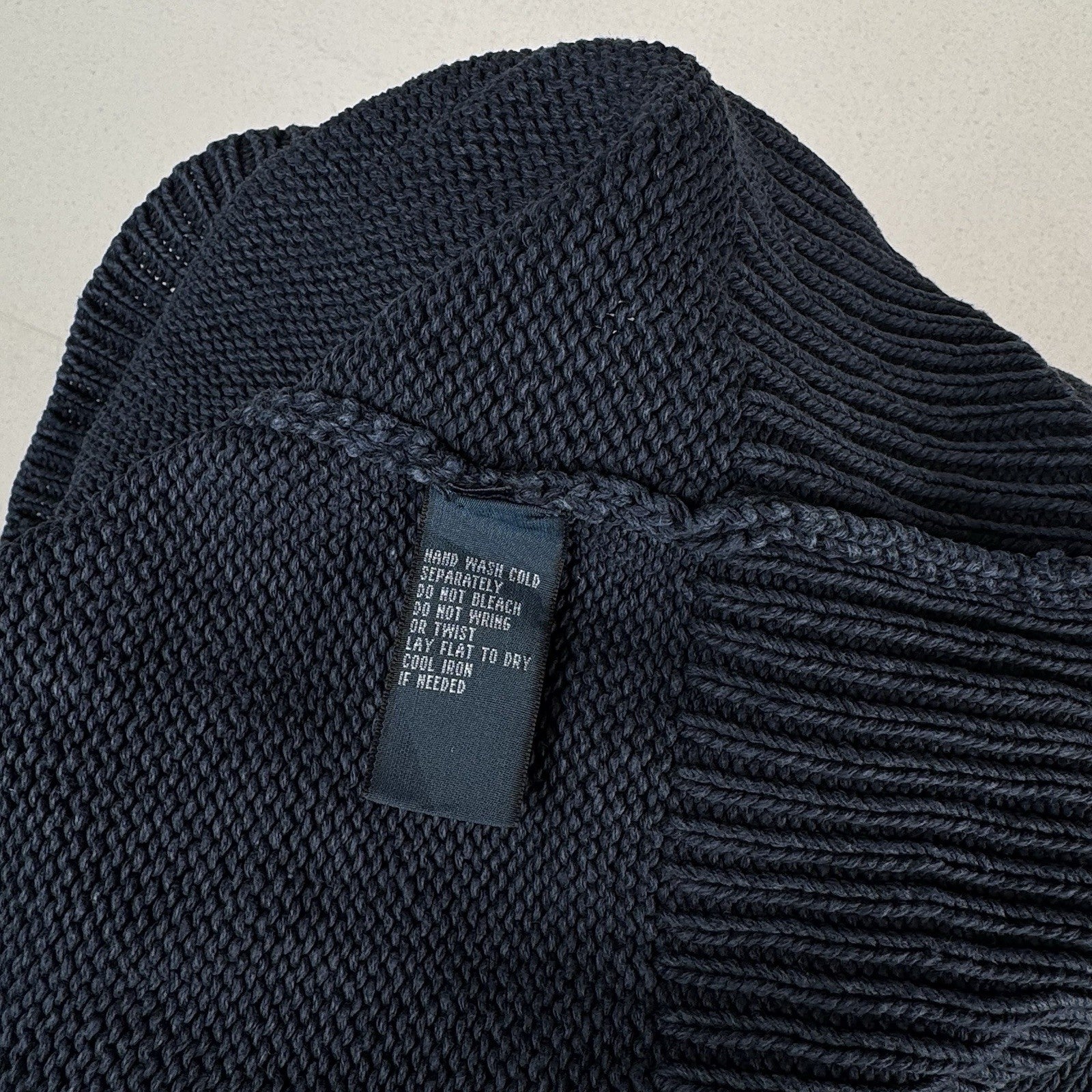 Vintage Polo Ralph Lauren Shawl Collar Sweater Men’s XL Blue Linen Cotton Blend