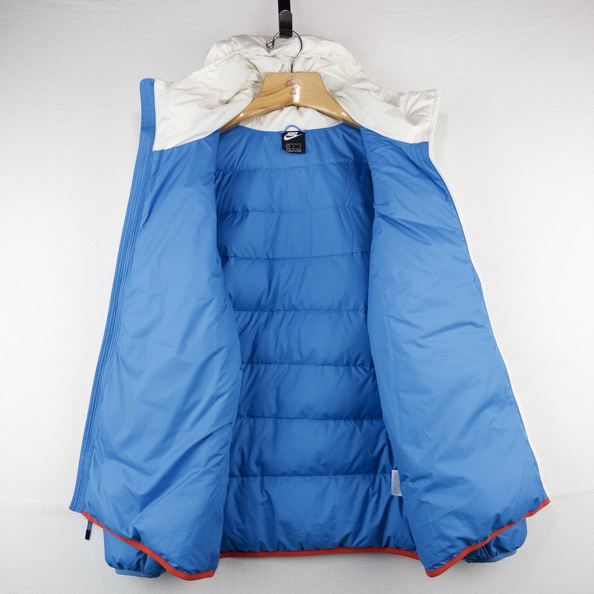 Nike Sportswear Windrunner Down Puffer Jacket Men’s Large Blue White Colorblock