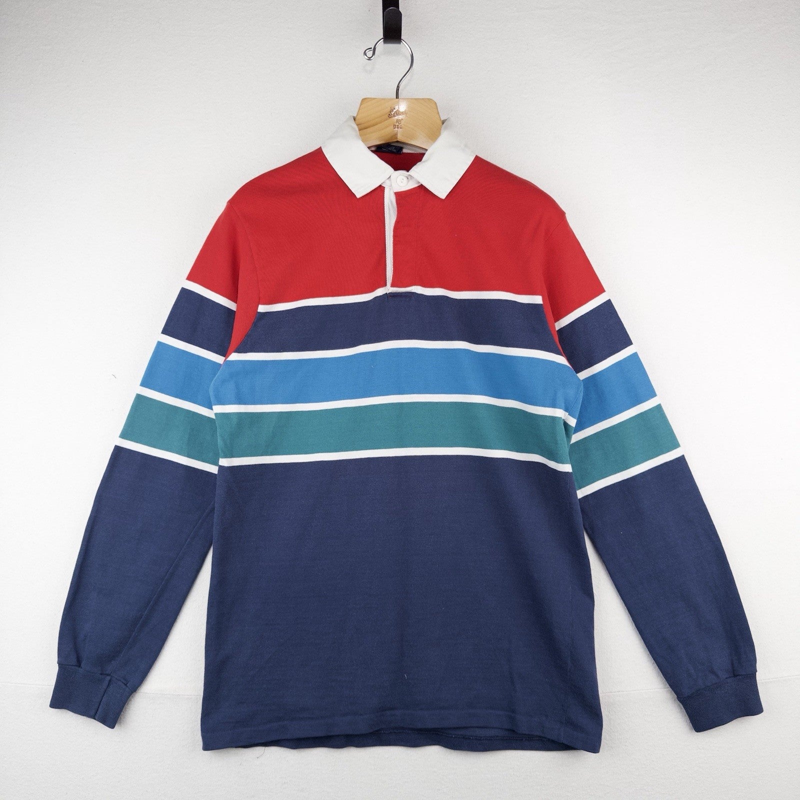 80’s Vtg Gant Rugger Rugby Shirt Men’s Medium Cotton Long Sleeve Polo USA