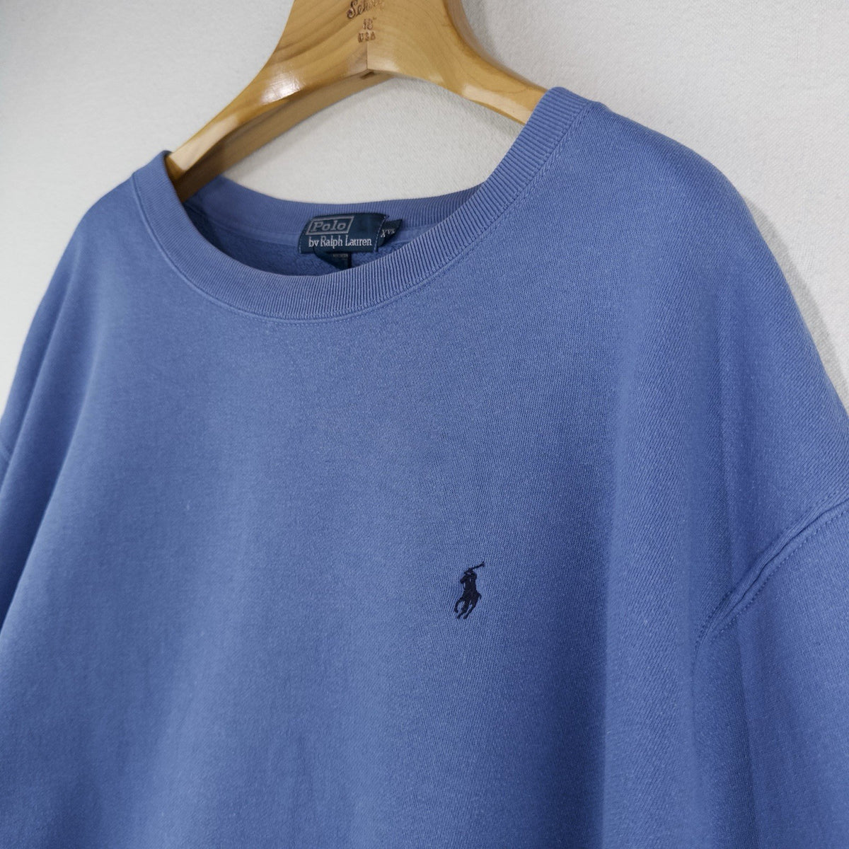 90’s Vtg Polo Ralph Lauren Sweatshirt Men’s 2XL Crewneck Light Faded Blue USA