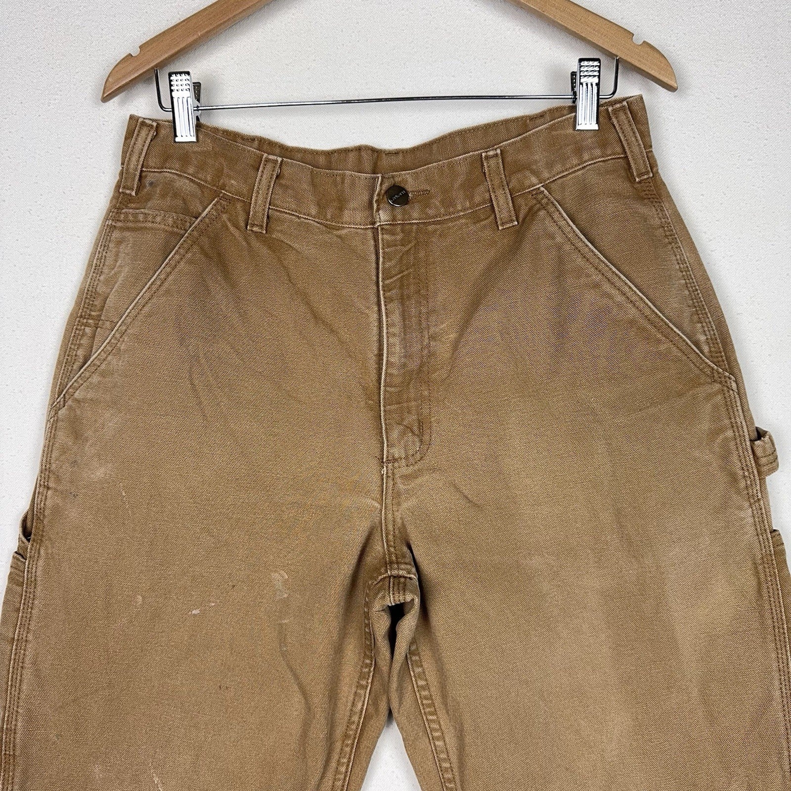 Carhartt Pants Men’s 32x32 Carpenter B11 BRN Wide Leg Brown Duck Canvas Workwear