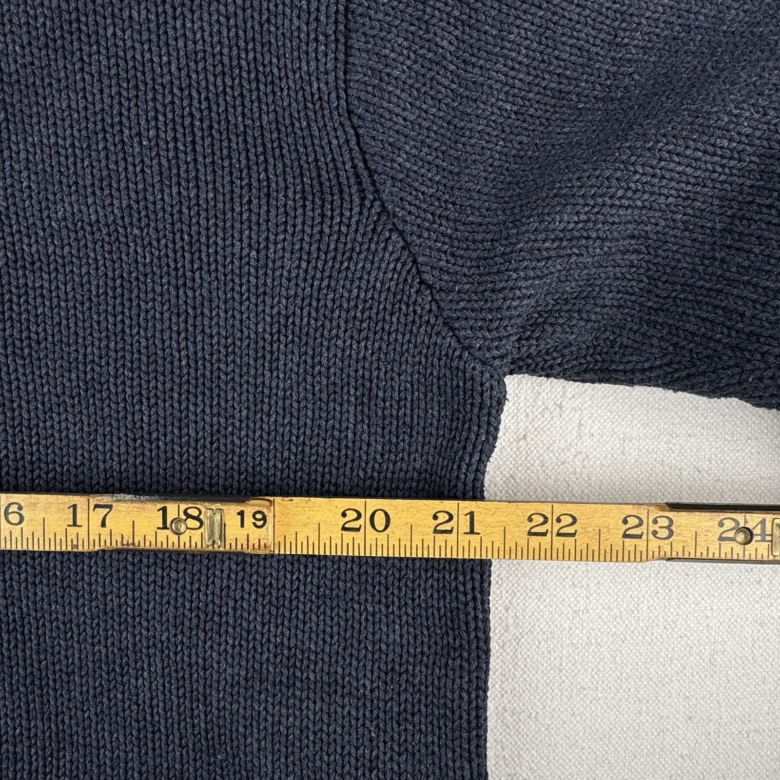 90’s Vintage Polo Ralph Lauren Sweater Men L Navy Blue Knit Pullover Blue Pony