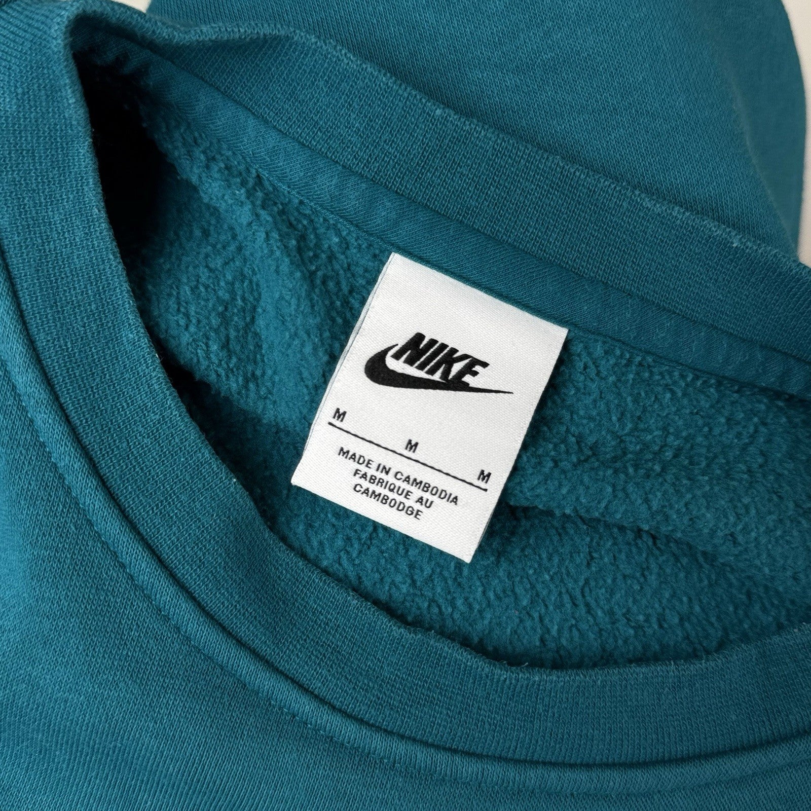 Nike Sweatshirt Youth Medium Teal Blue Sportswear Club Fleece Pullover