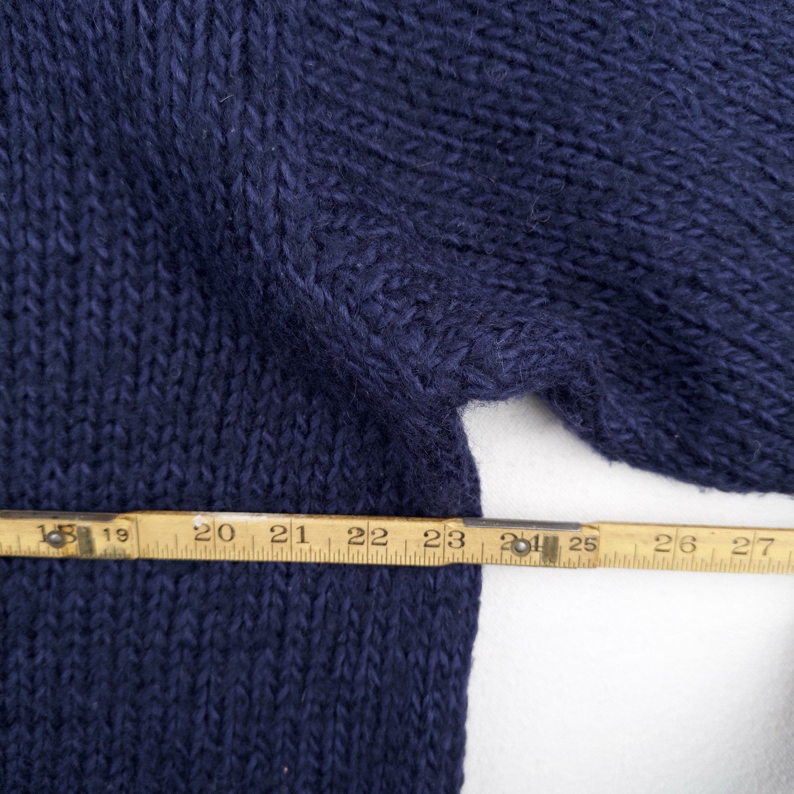90’s Vtg LL Bean Wool Sweater Chunky Blue Knit Classic Minimalist Women’s XL
