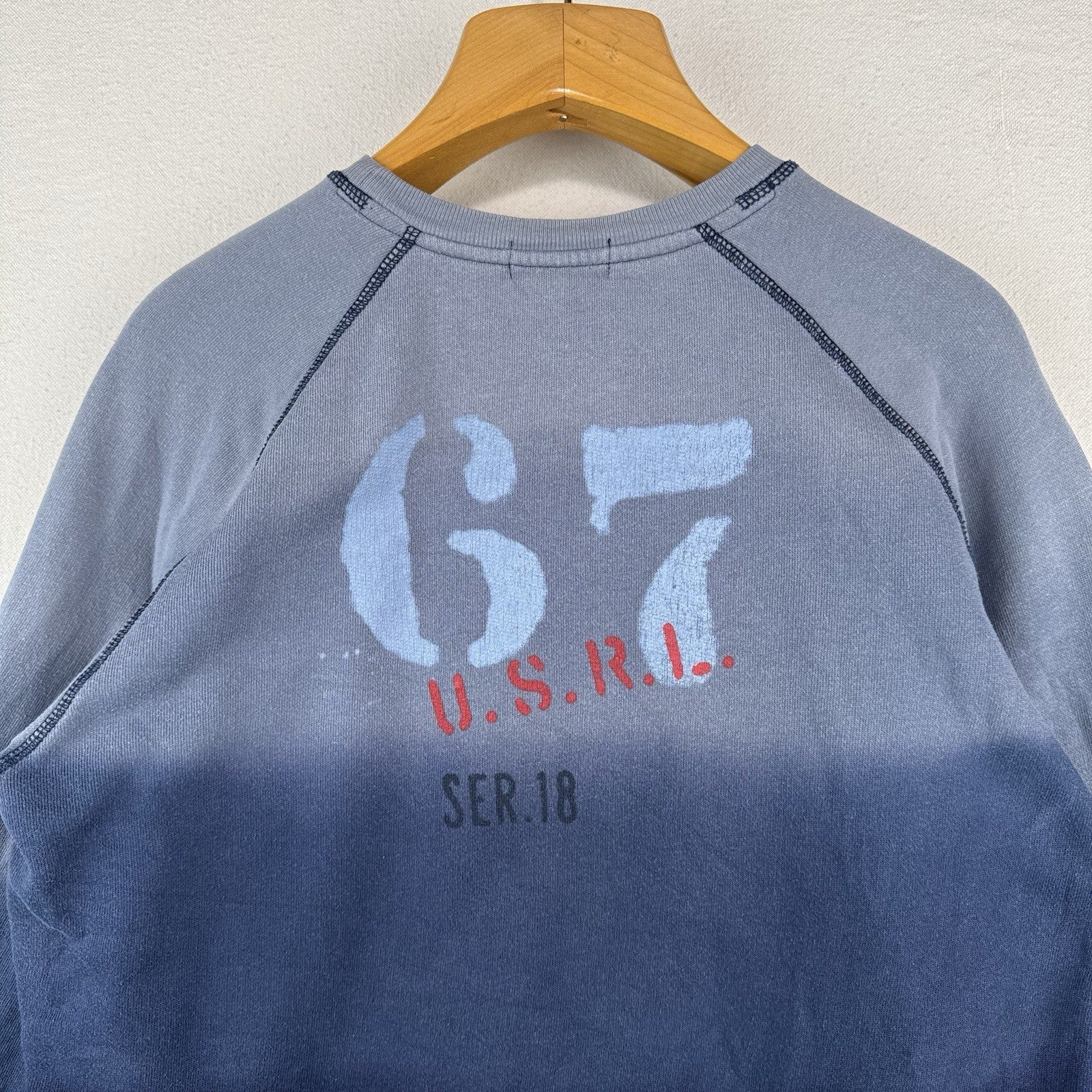 Polo Ralph Lauren RLYC Boys XL 18-20 Navy Ombré Sweatshirt Sailing Yacht Club