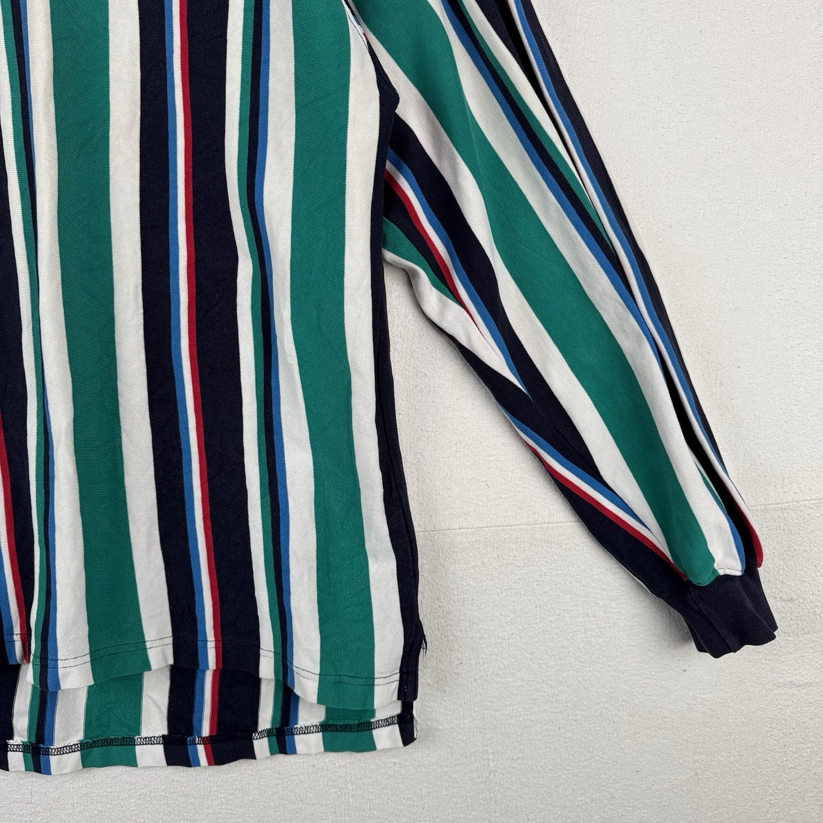 80’s Vtg Jason & Wooley Men’s L Multi Color Striped Rugby Long Sleeve