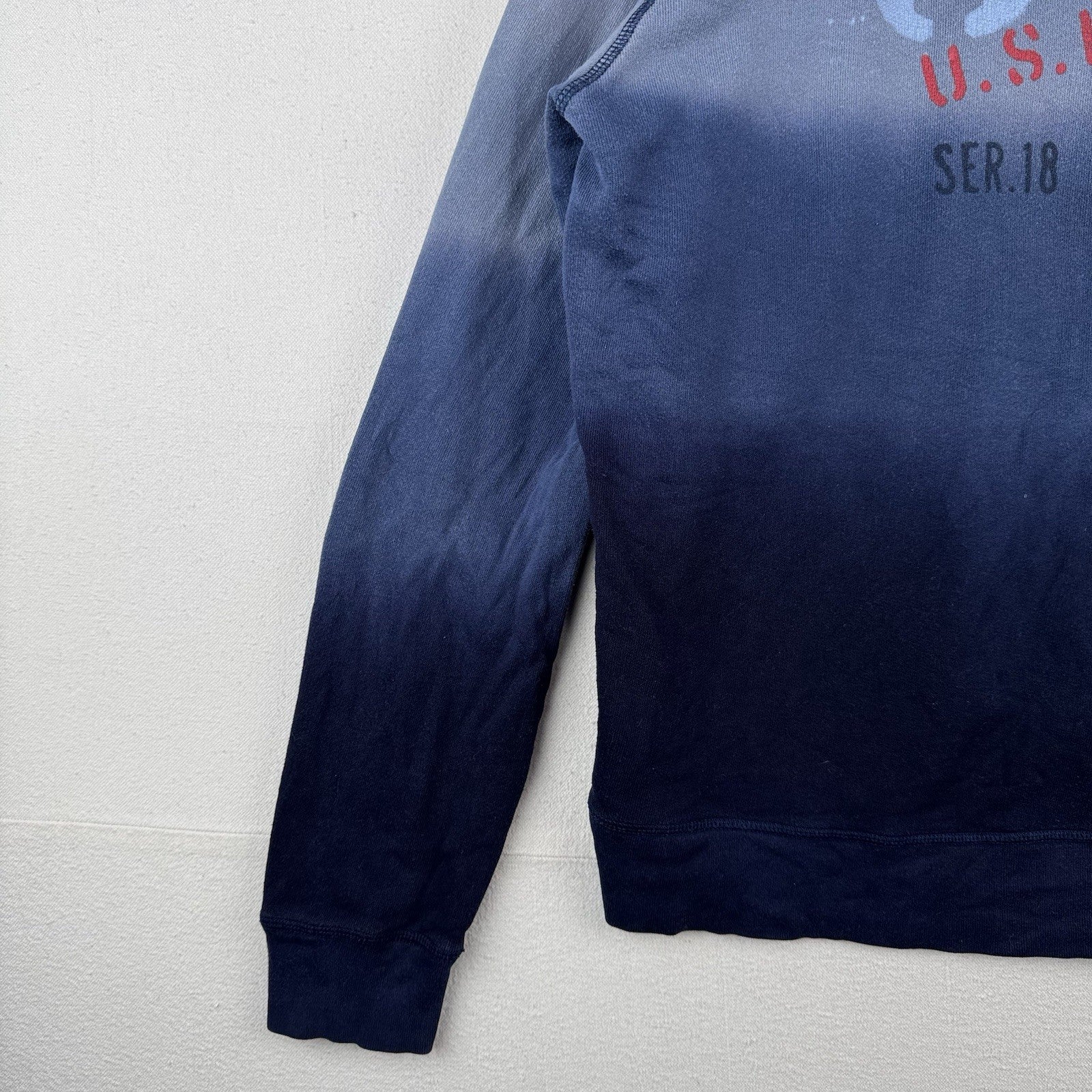 Polo Ralph Lauren RLYC Boys XL 18-20 Navy Ombré Sweatshirt Sailing Yacht Club