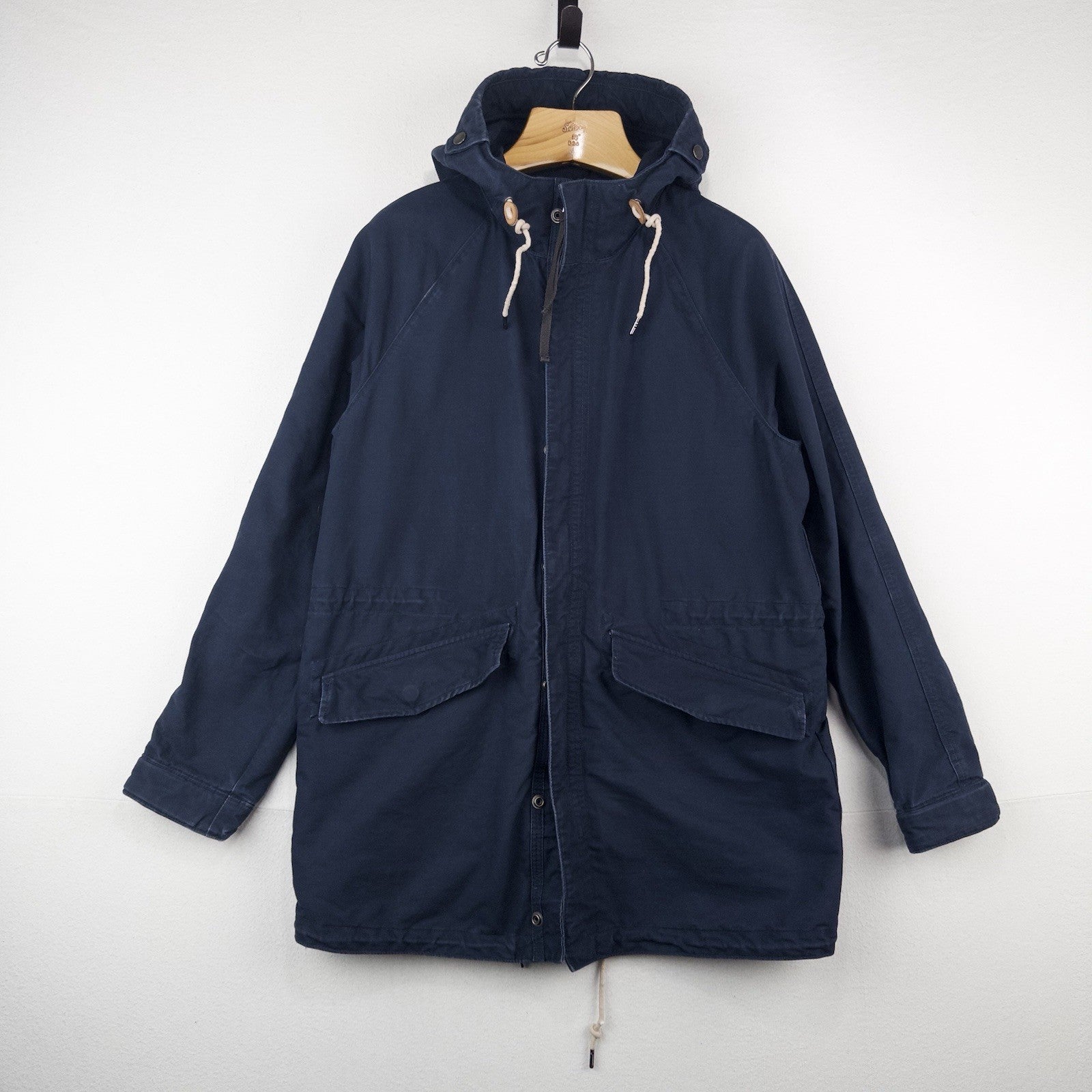 Vintage Abercrombie Fitch Hooded Utility Field Jacket Men’s M Blue Full Zip