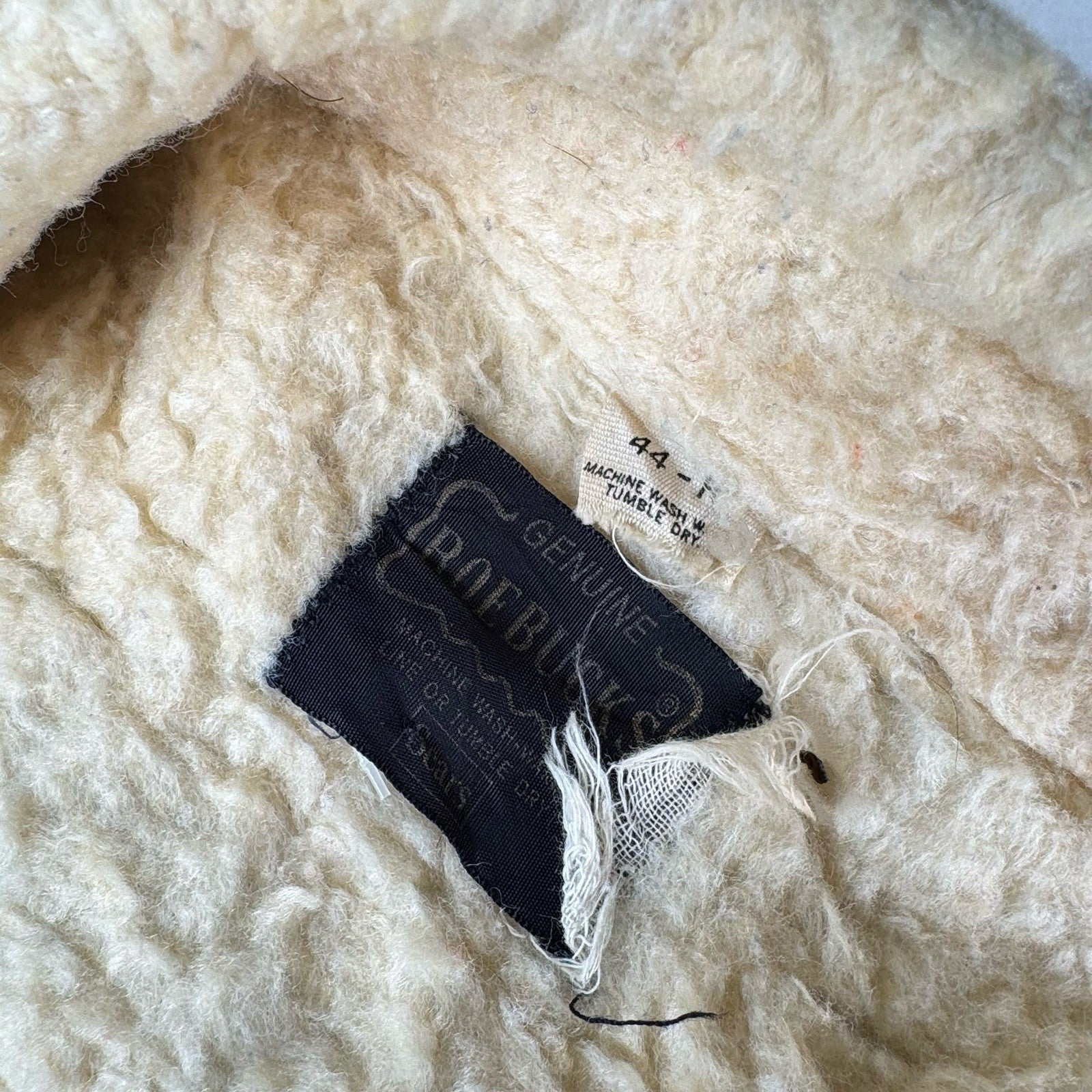 Vintage Sears Roebucks 70's Denim Sherpa Lined USA Western Jacket 44R *Unwashed
