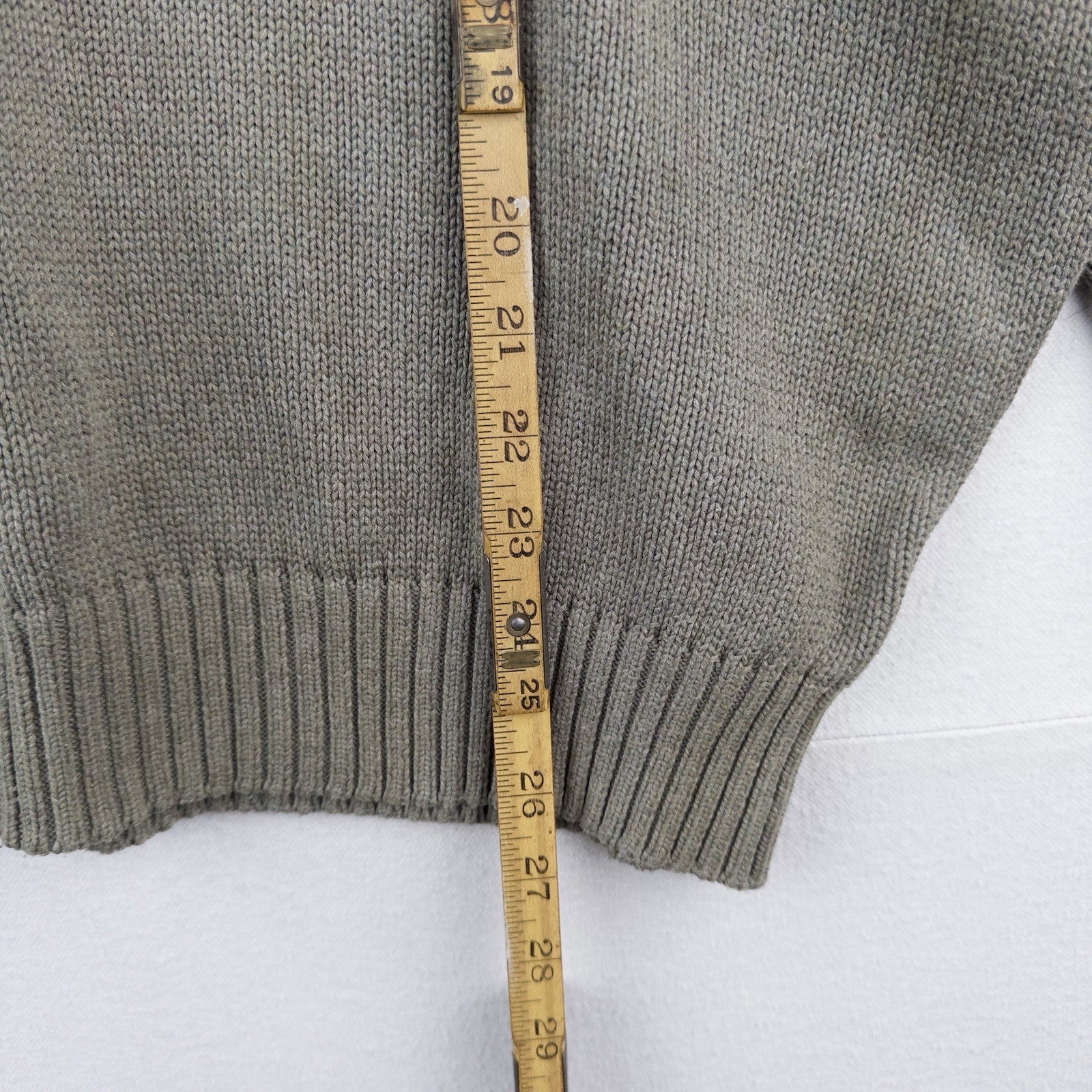 90’s Vtg Polo Ralph Lauren Men’s XL (105) V-Neck Cotton Knit Tan Sweater *Read