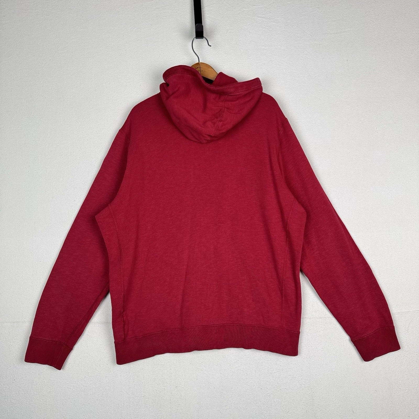 Abercrombie & Fitch A&F Spellout Hoodie Men’s XL Red Jacket Full Zip *Read