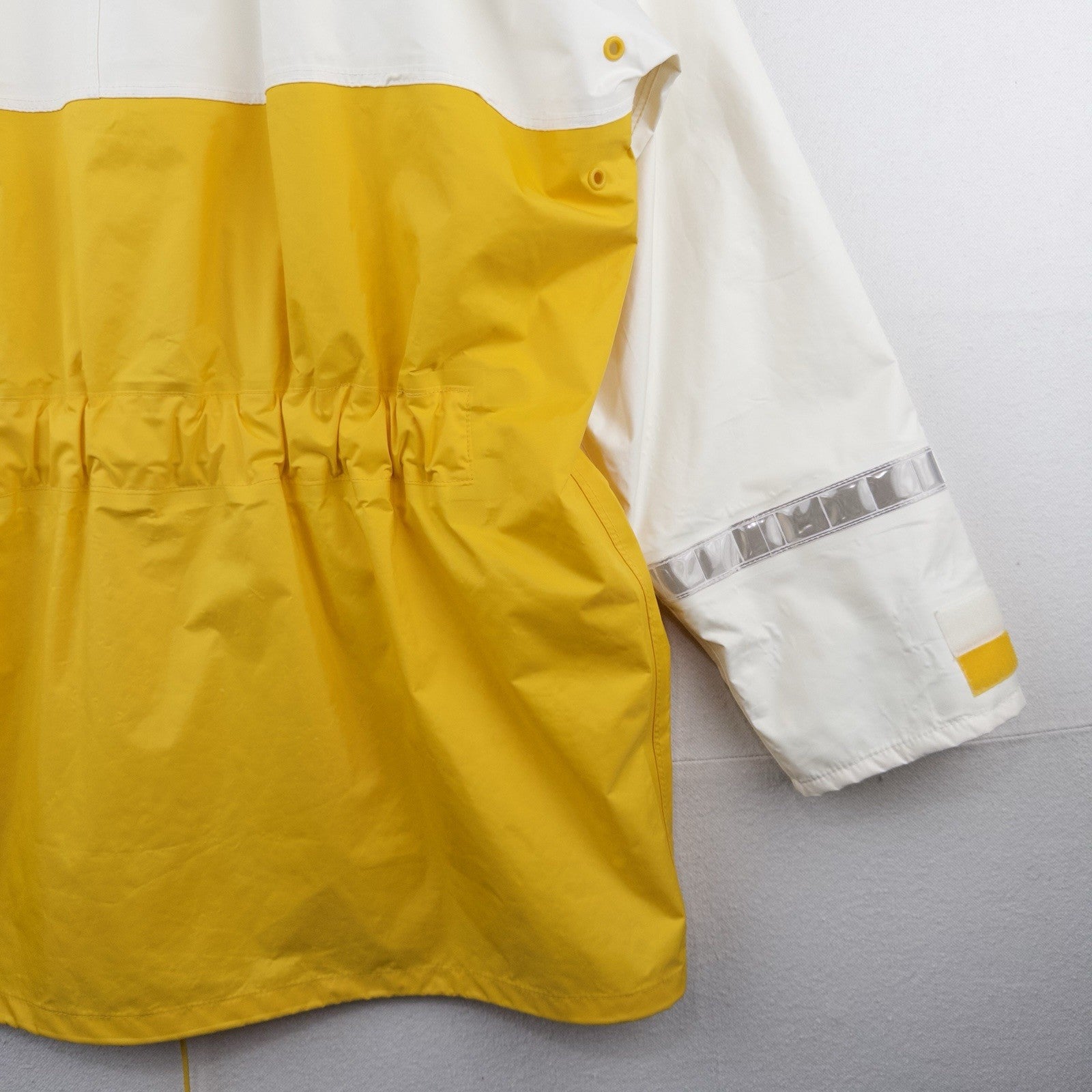 80’s Vtg High Seas Foul Weather Sailing Jacket Hooded Yellow White Men’s M