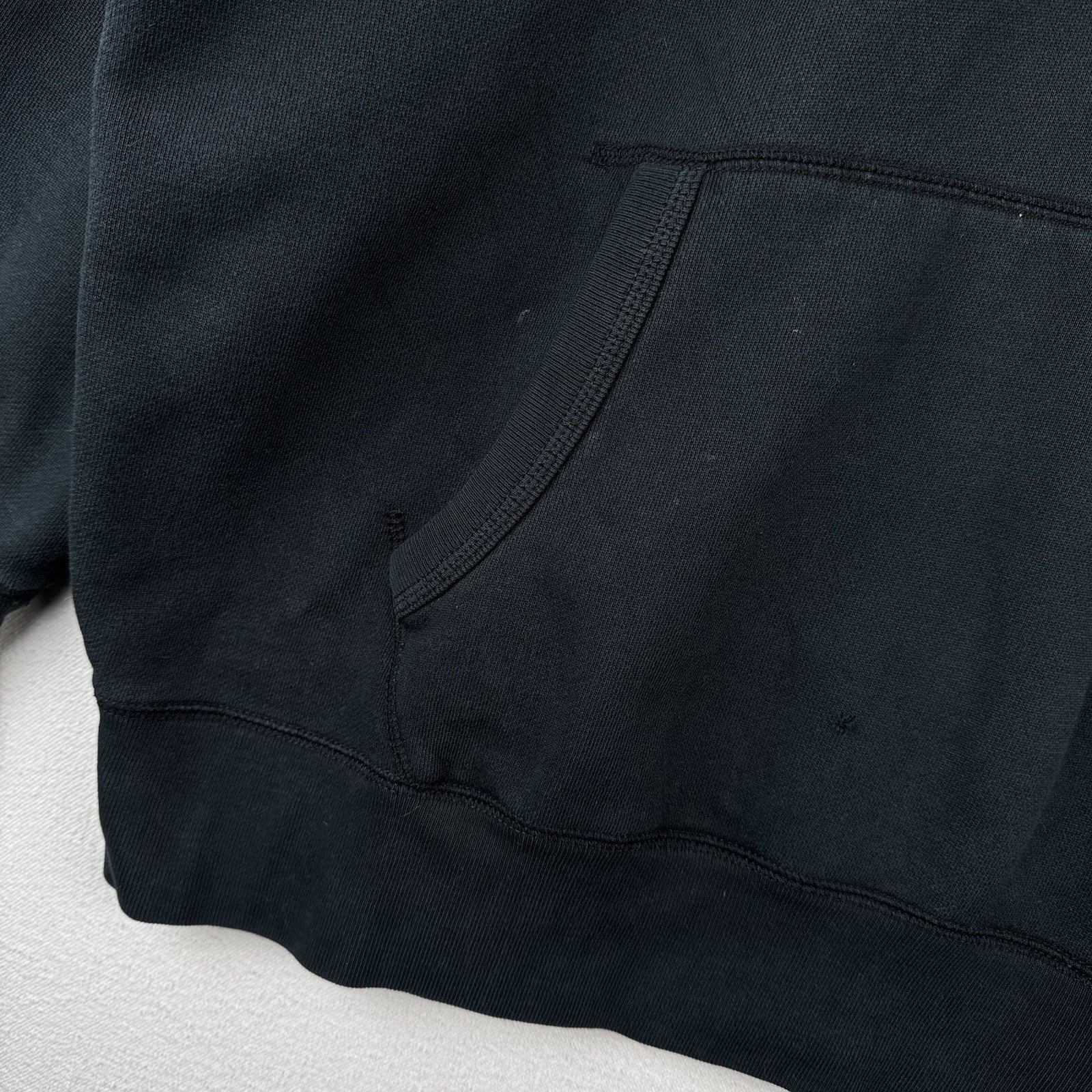 Vintage Polo Ralph Lauren Black Hoodie Men’s 3XB Pullover 2-Button Sweatshirt