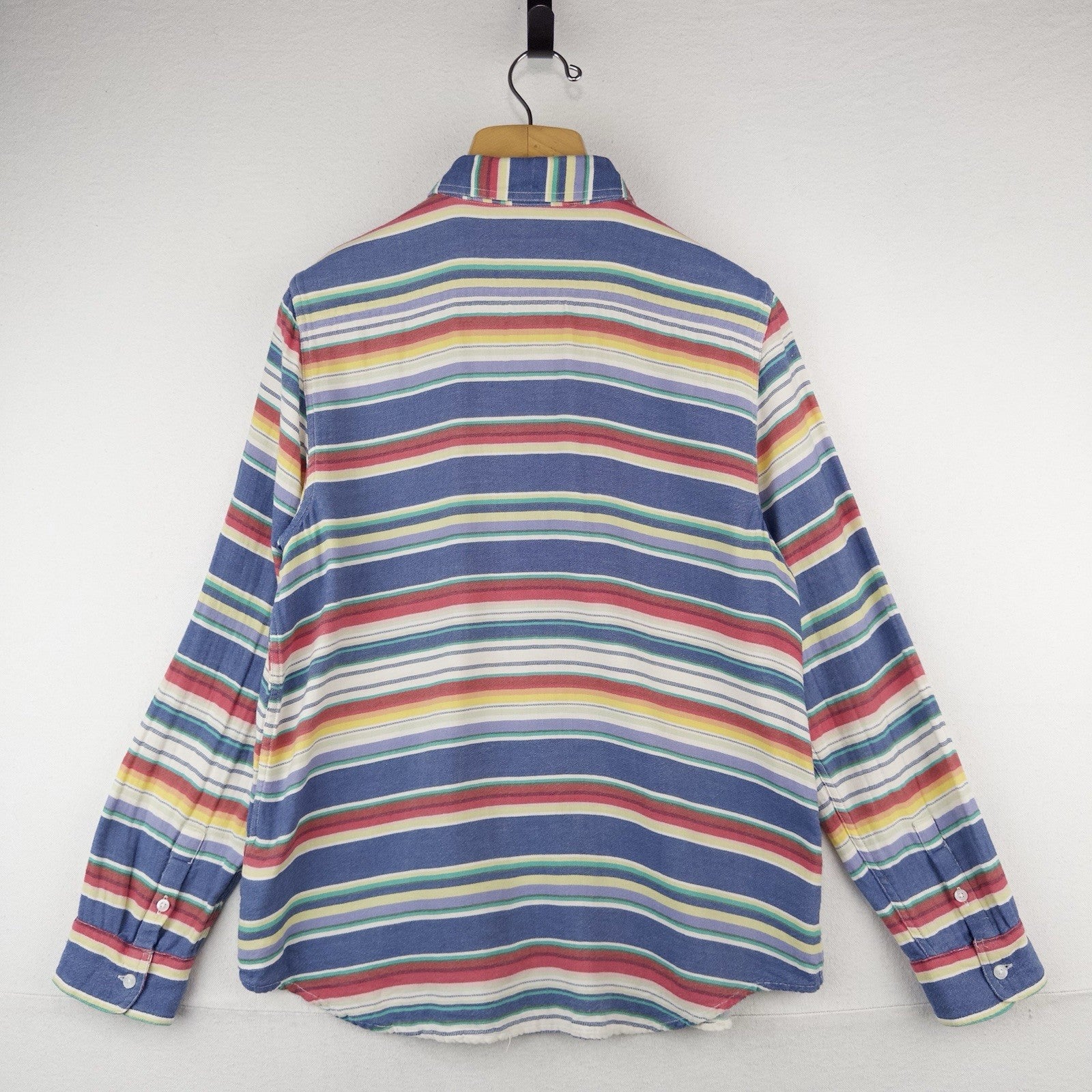 90’s Vtg CHAPS Ralph Lauren Blanket Stripe Print Button Up Shirt Men’s Large