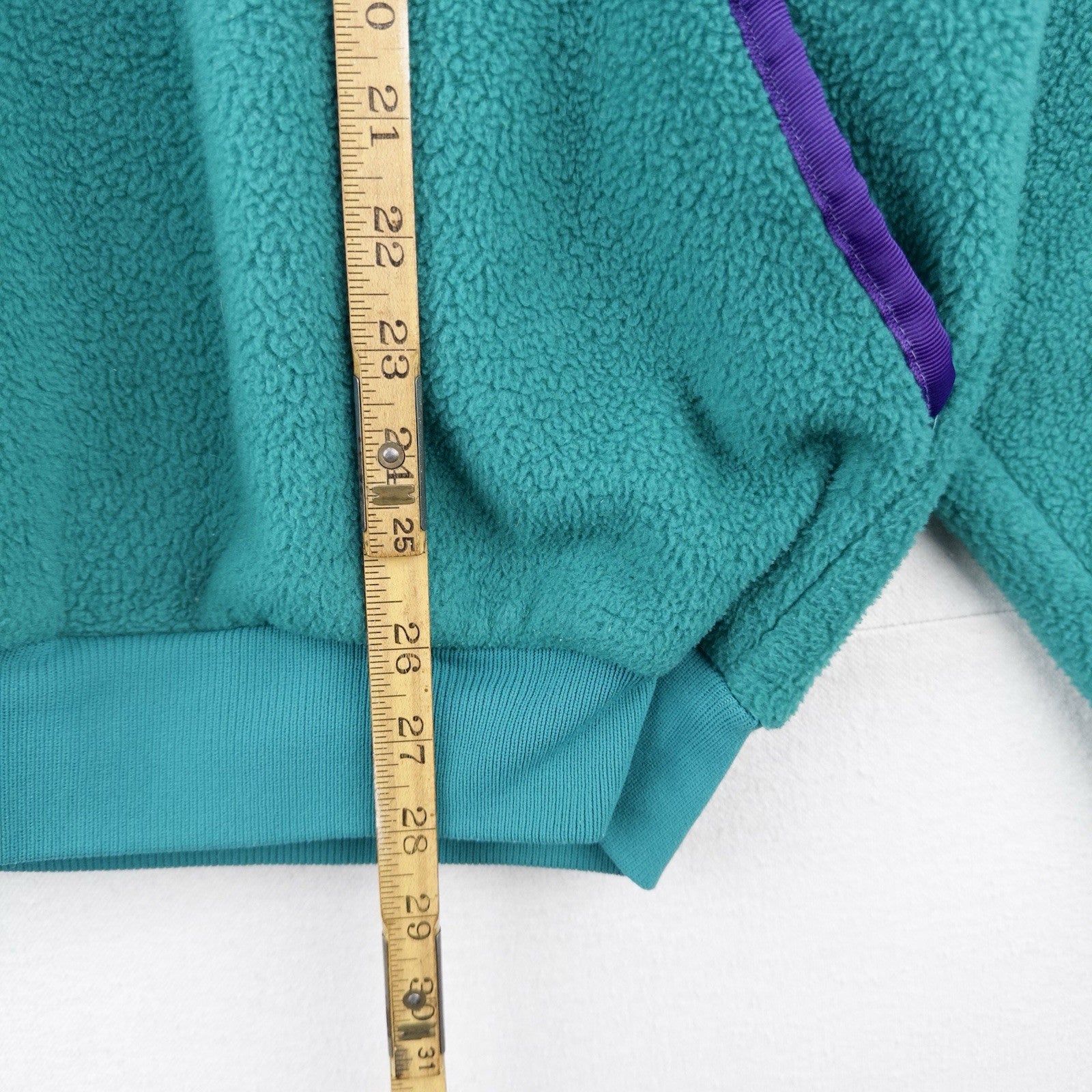 90’s Vtg Eddie Bauer Legend Teal Fleece 1/4 Zip Men’s 2XL Tall Pullover