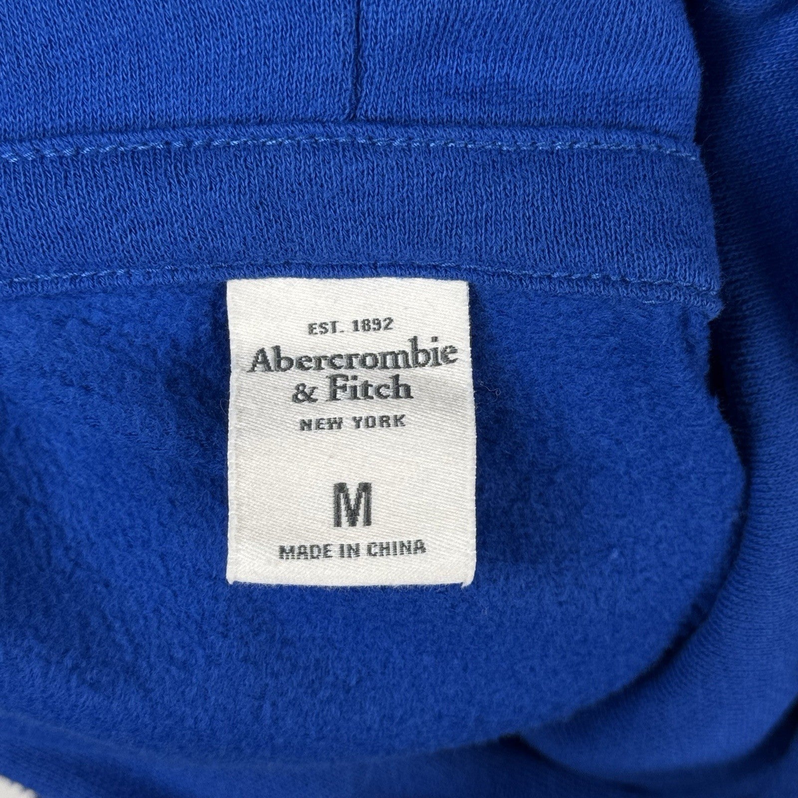 Vintage Abercrombie Fitch Mens Medium Pullover Hoodie 1892 Div 1 Track NWOT